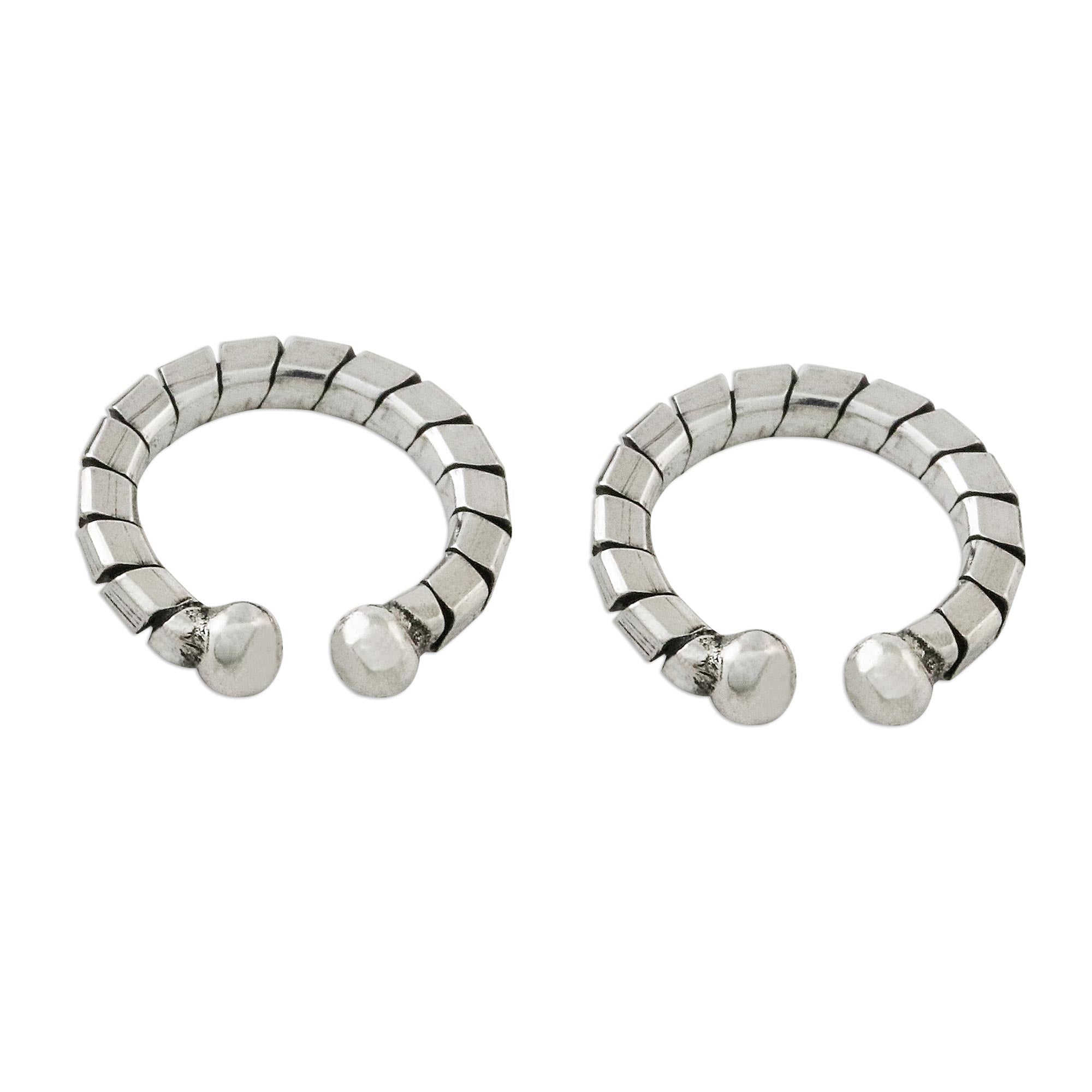 Premium Modern Link Sterling Silver Ear Cuffs - Ultimate Style Upgrade