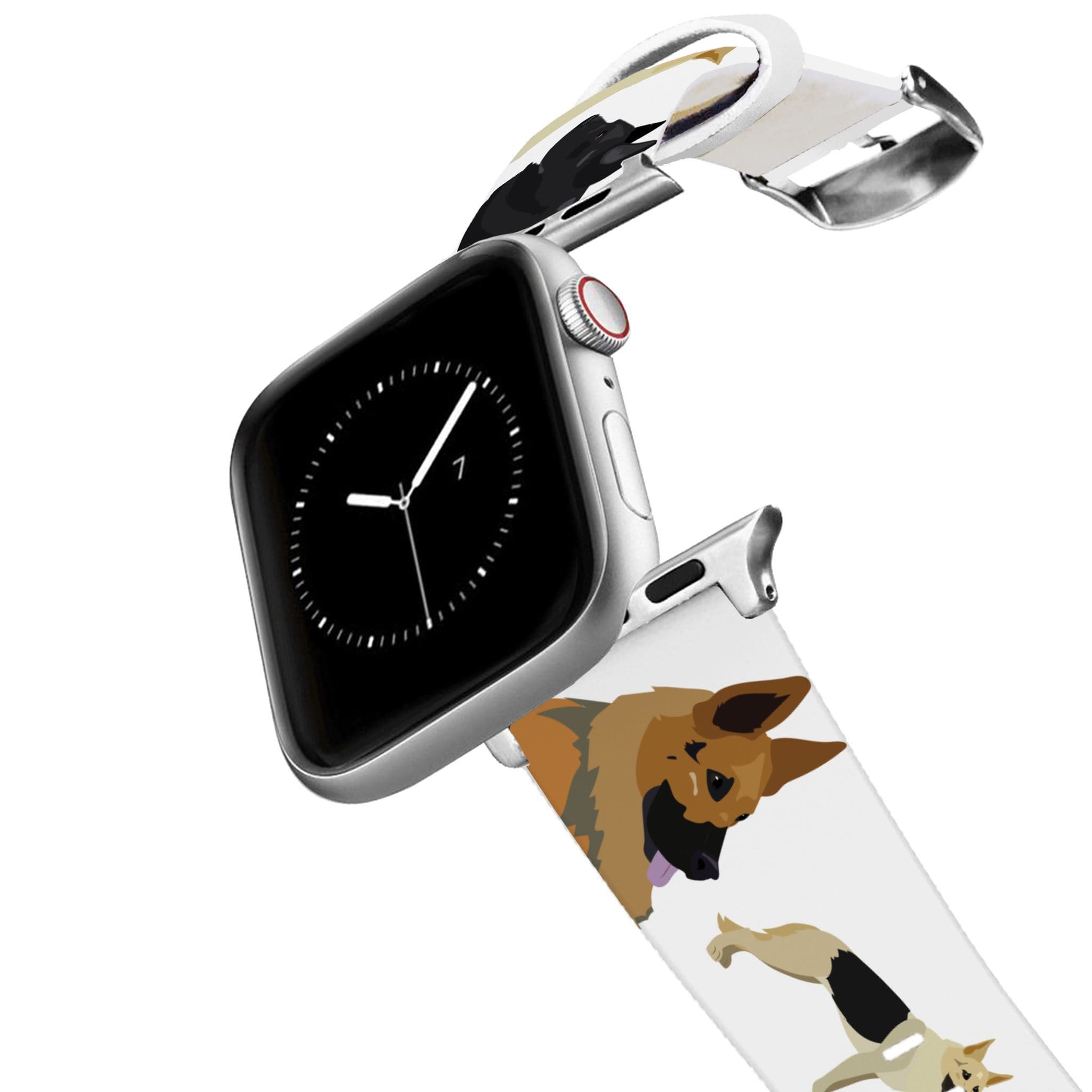 Premium Silver German Shepherd Apple Watch Band - Ultimate Style & Comfort