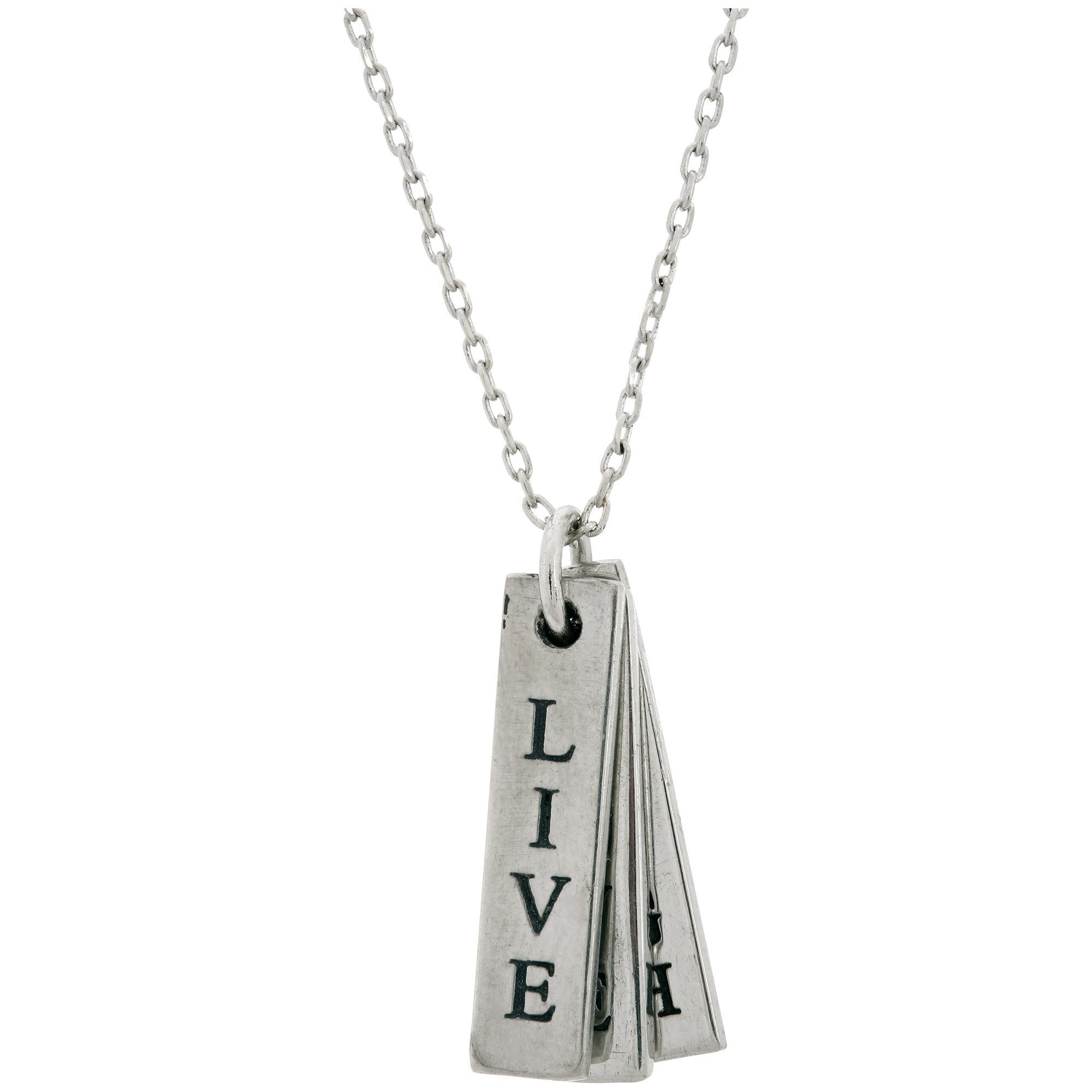 Premium Live Love Laugh Pewter Necklace - Ultimate Daily Inspiration