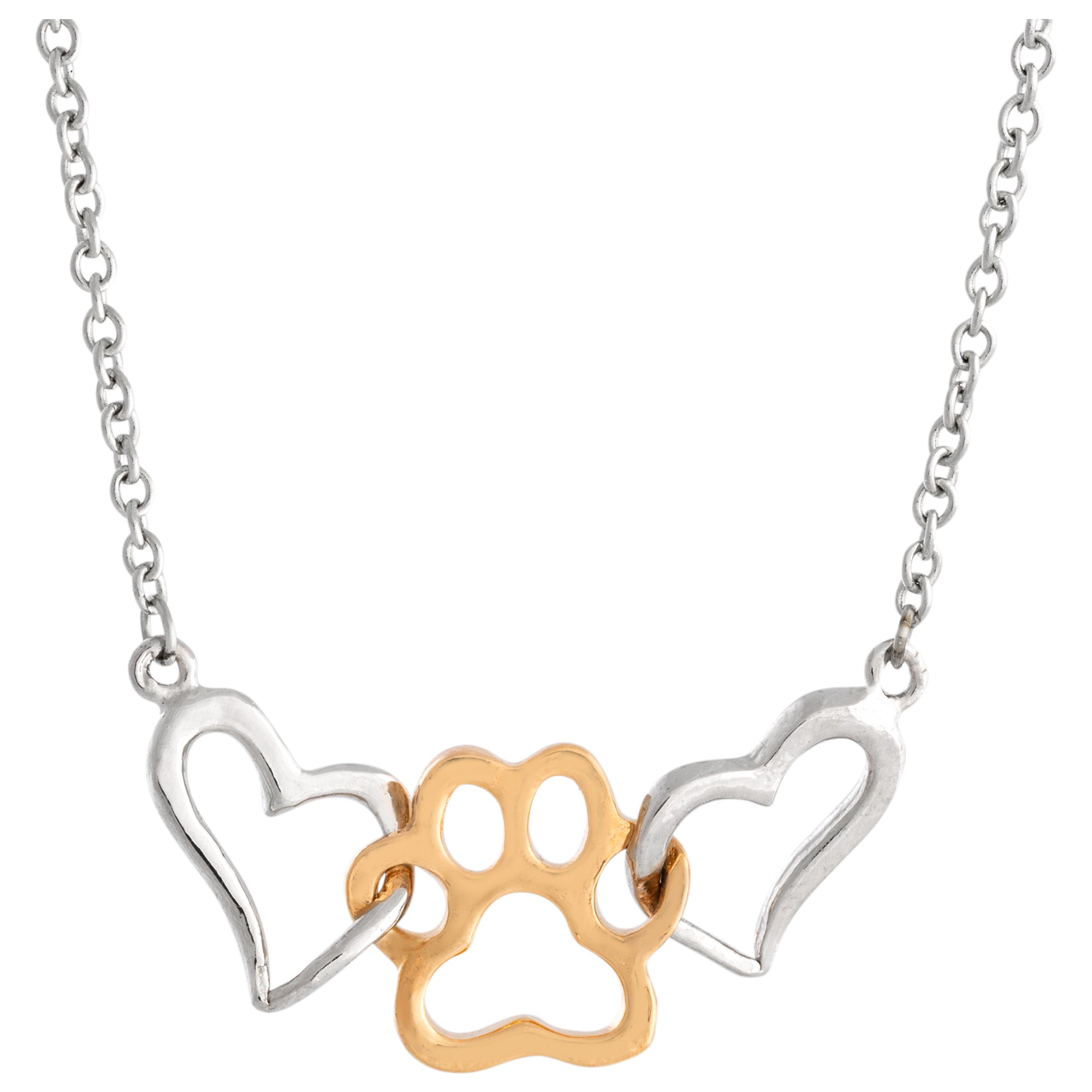 Premium Paw Print Friendship Necklace - Forever Tribute