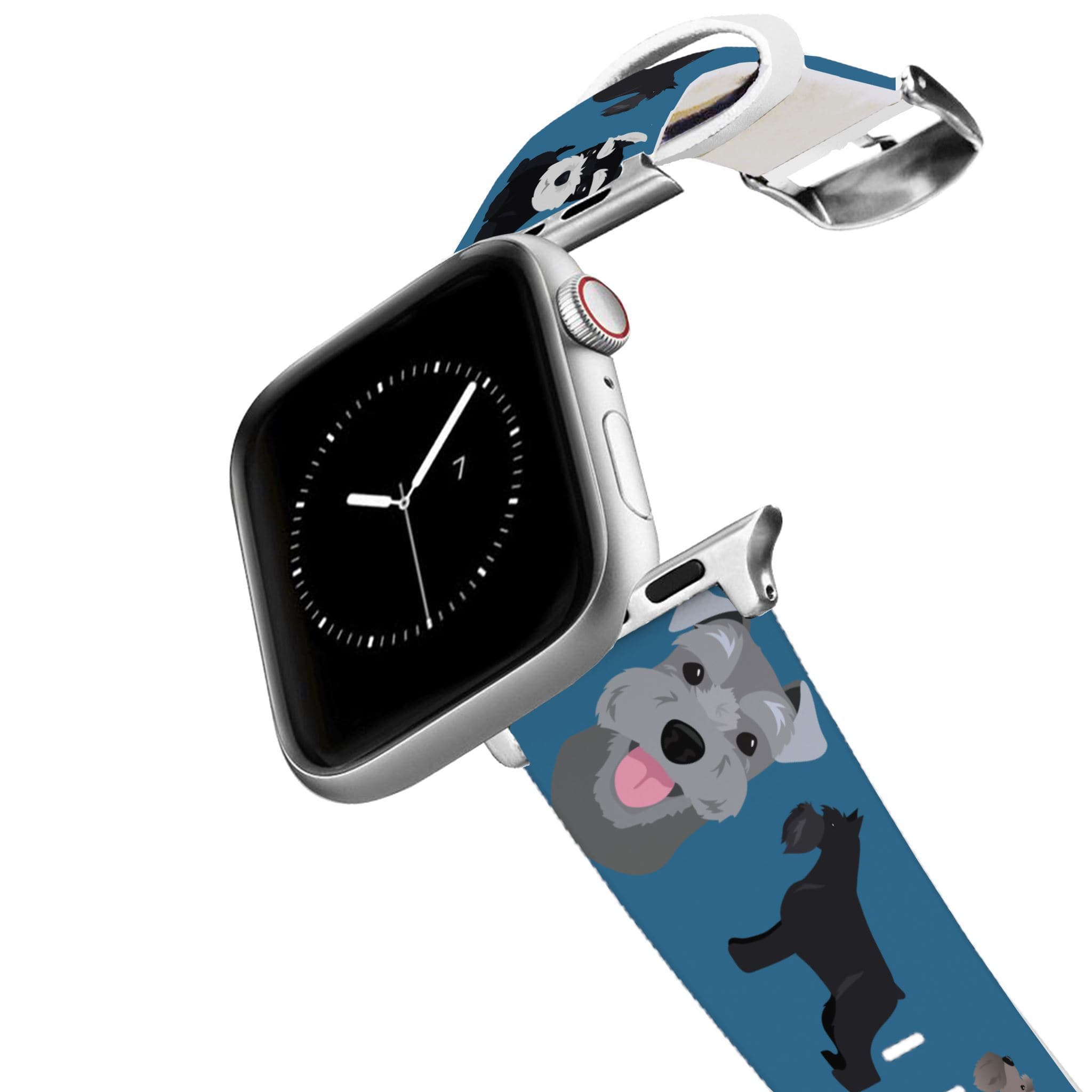 Premium Silver Schnauzer Apple Watch Band - Ultimate Style & Comfort