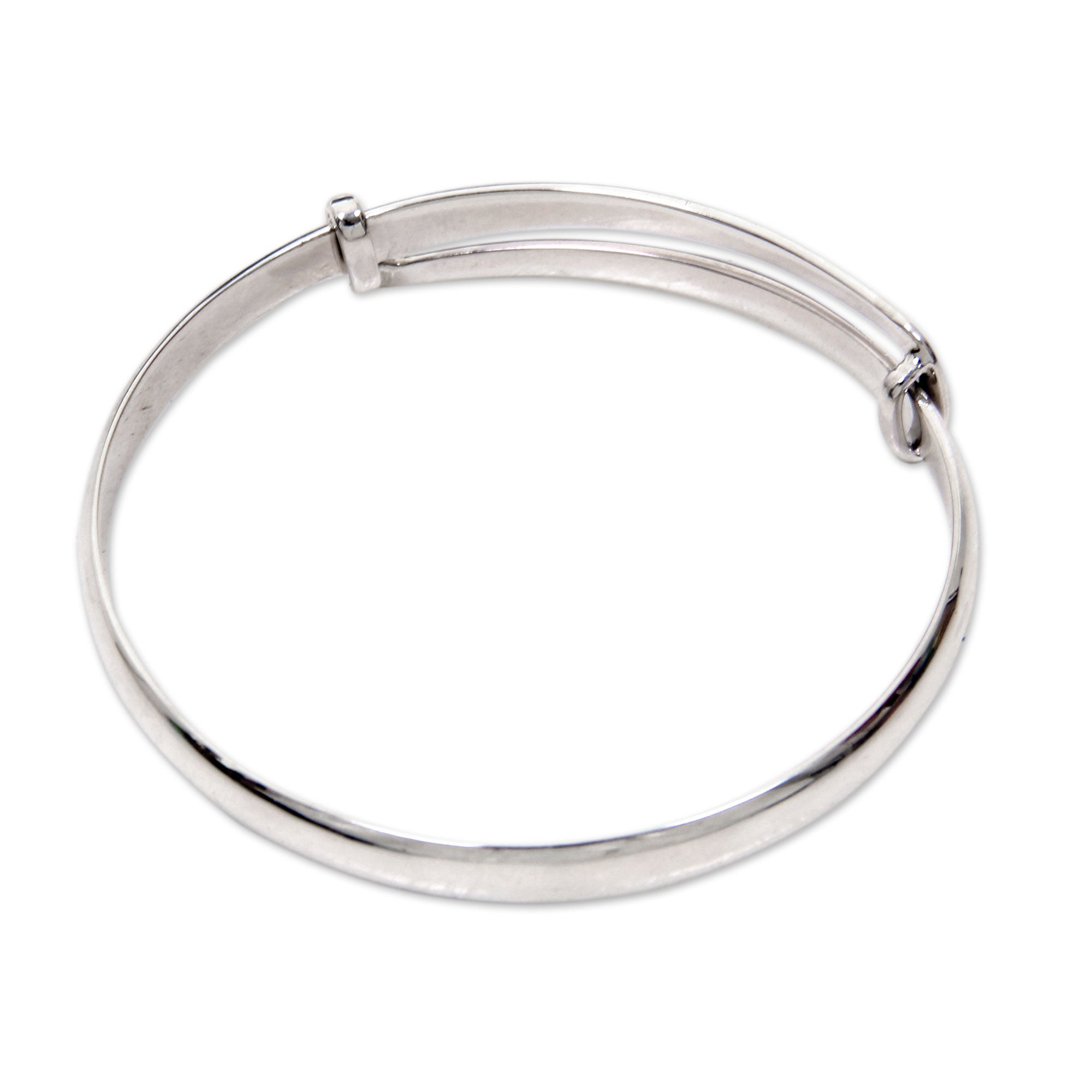 Premium Tender Embrace Sterling Silver Bangle Bracelet - Handcrafted in Bali