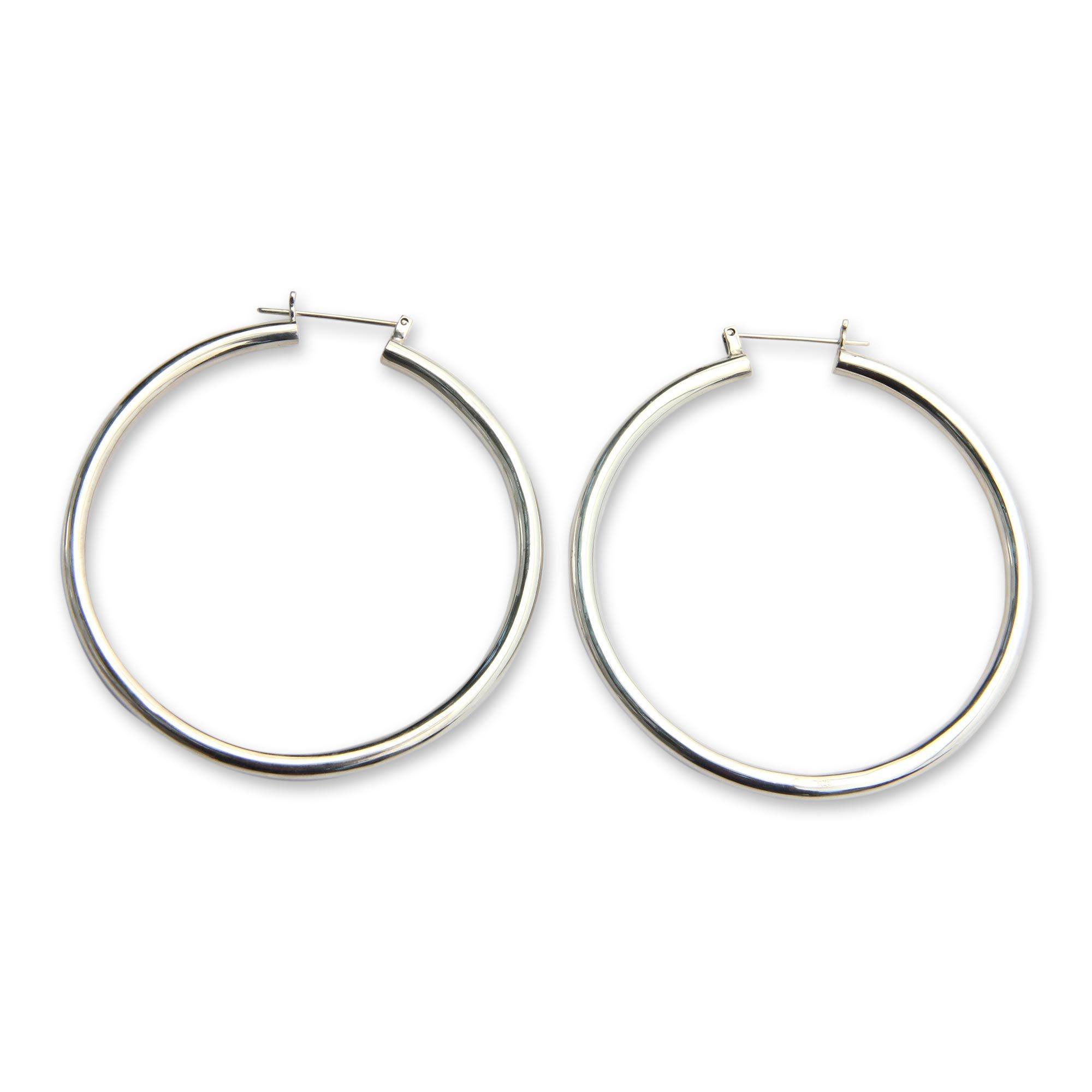 Premium Sterling Silver Hoop Earrings - Minimalist Elegance