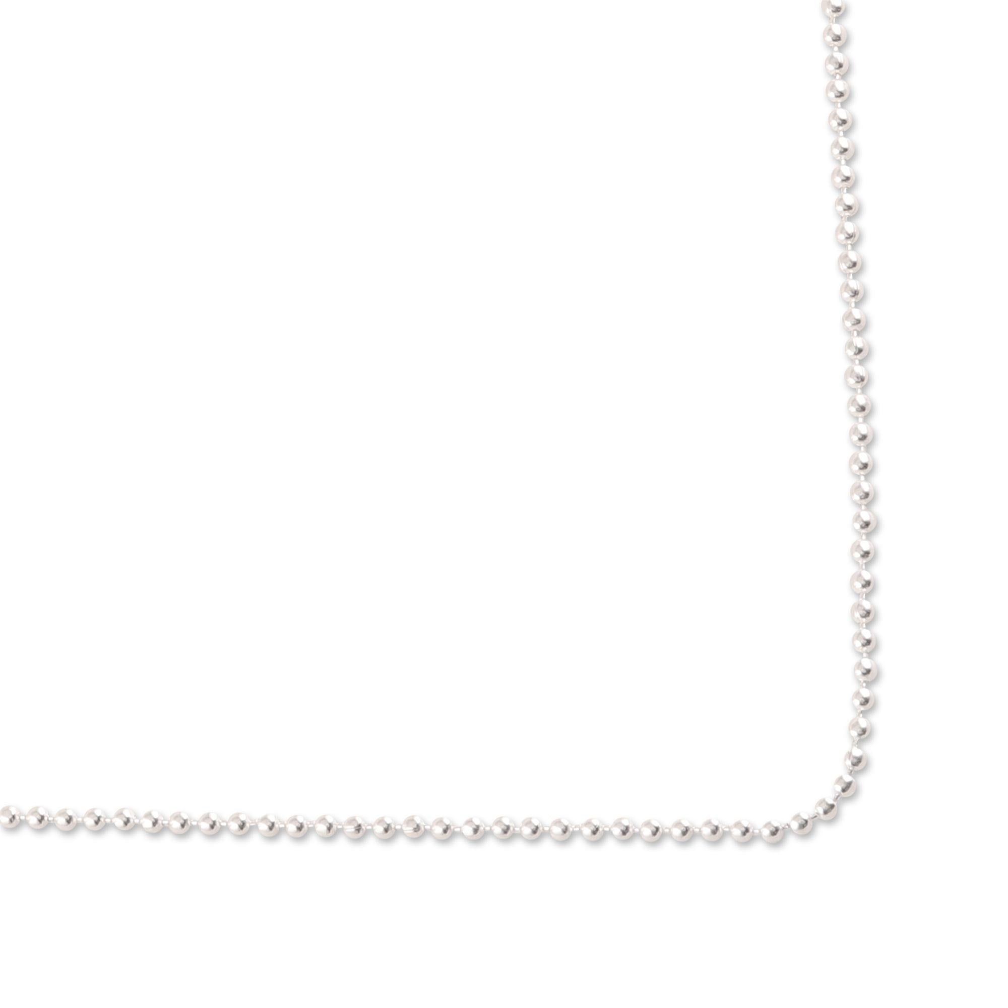 Premium Sterling Silver Ball Chain Necklace - Elegant Minimalist Design