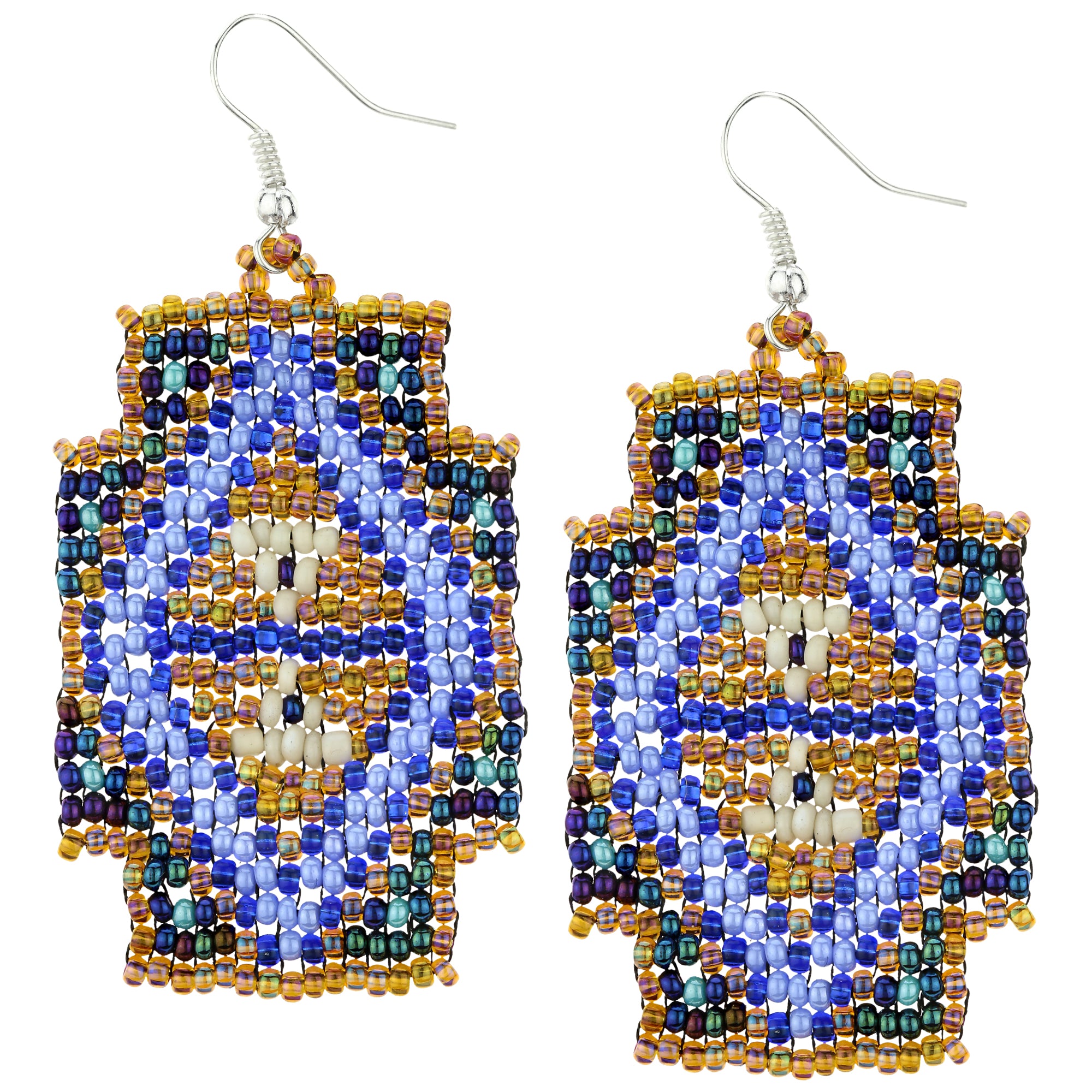 Premium Mayan Pyramid Beaded Earrings - Boho Chic Statement