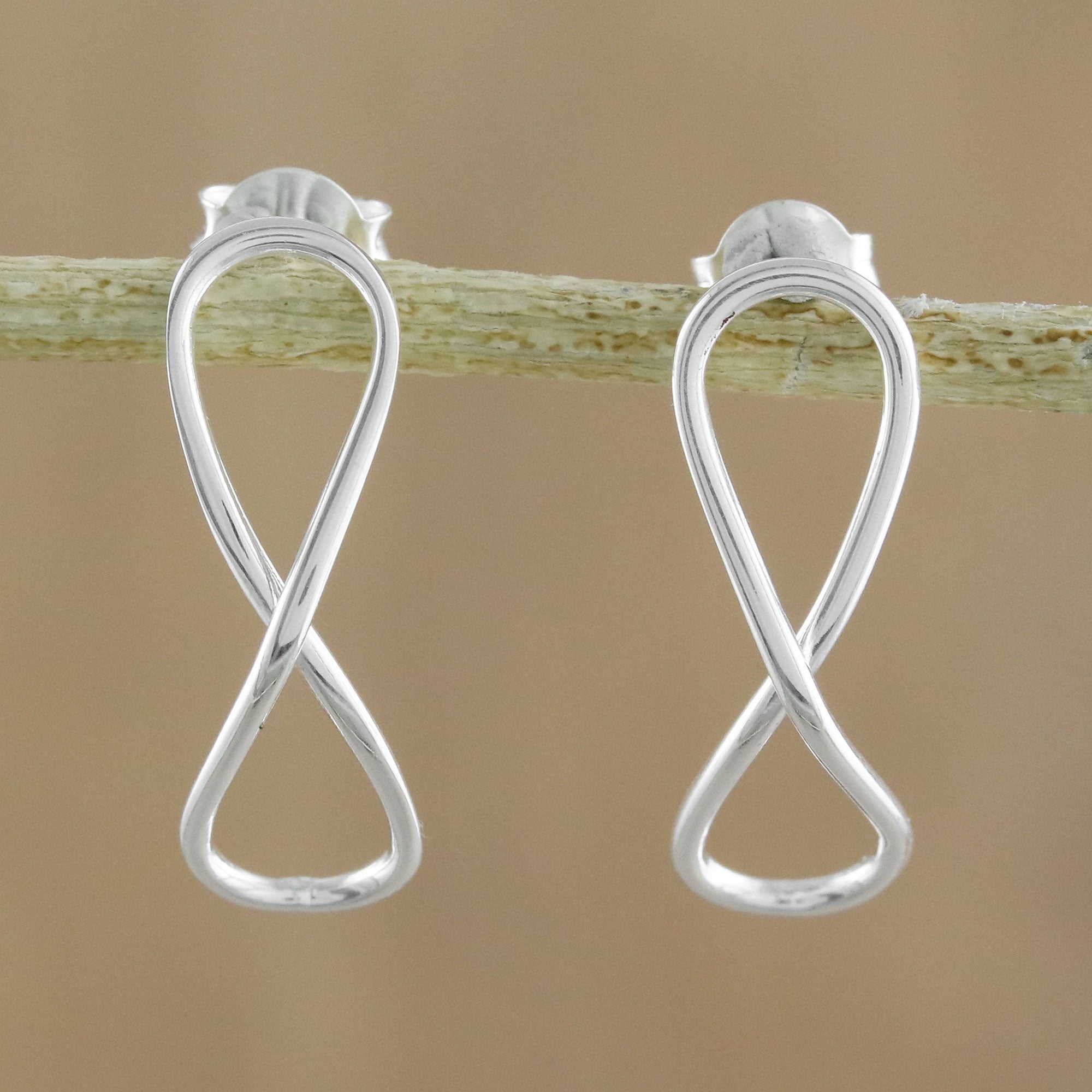 Premium Infinity Sterling Silver Drop Earrings by Lalana