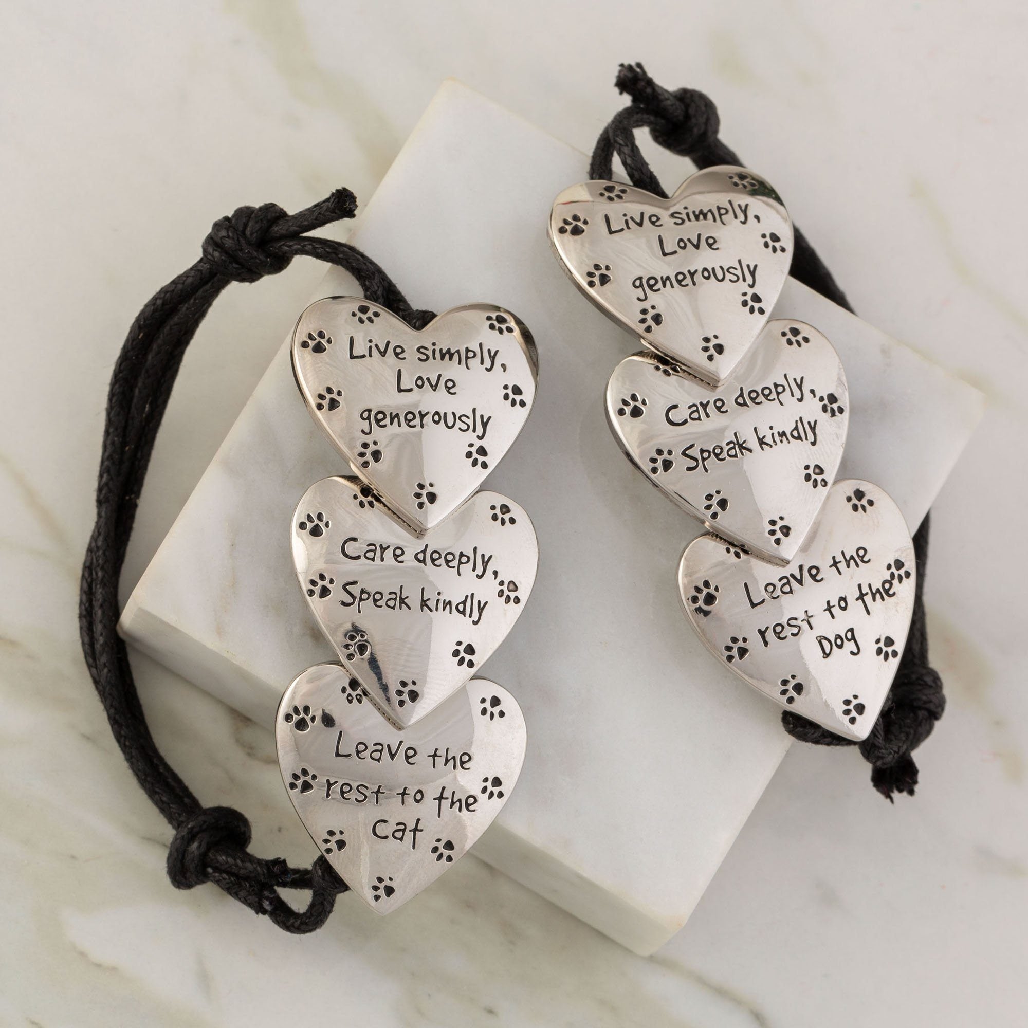 Premium Paw Print Adjustable Bracelet - Live Love Care Collection