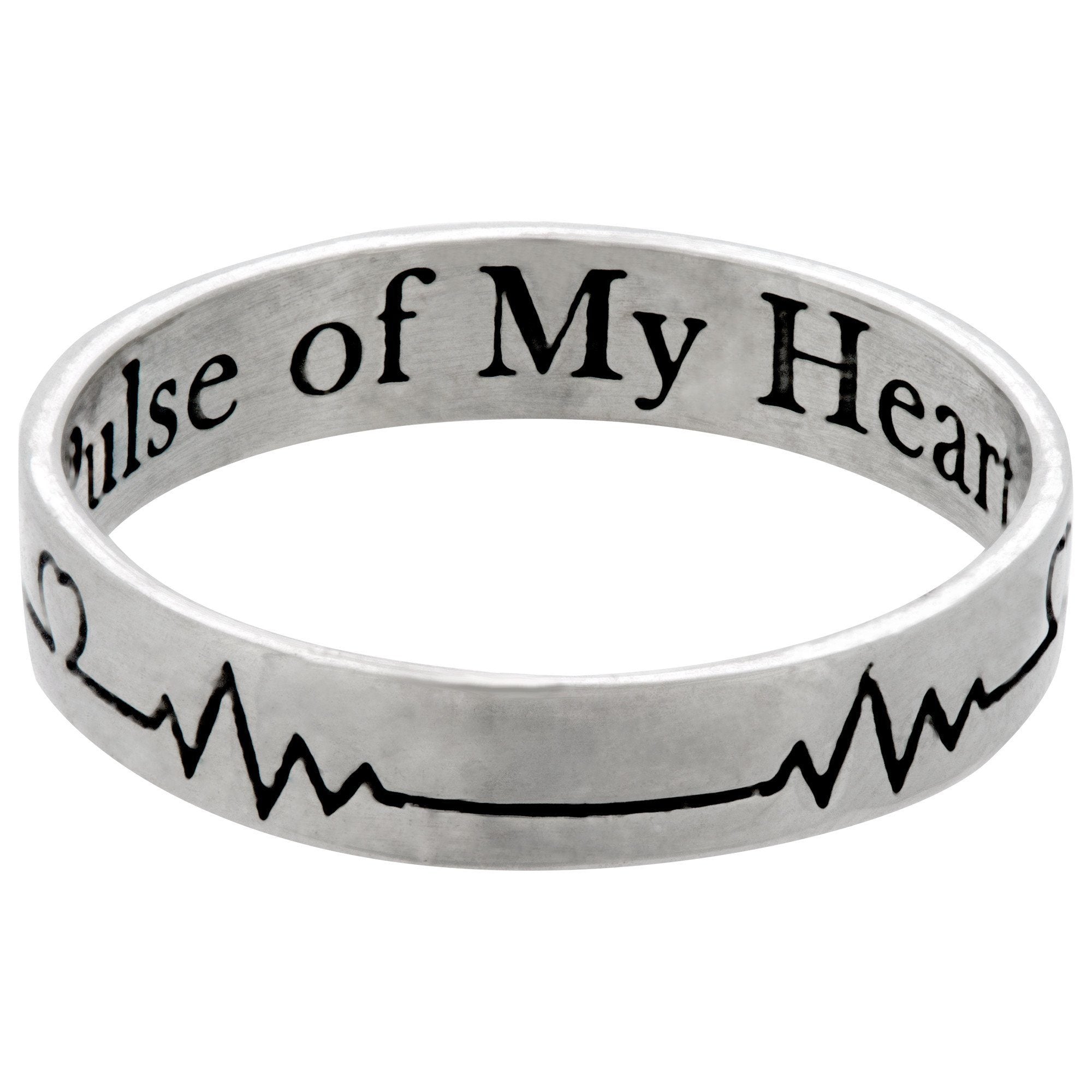 Premium Pulse of My Heart Sterling Silver Ring