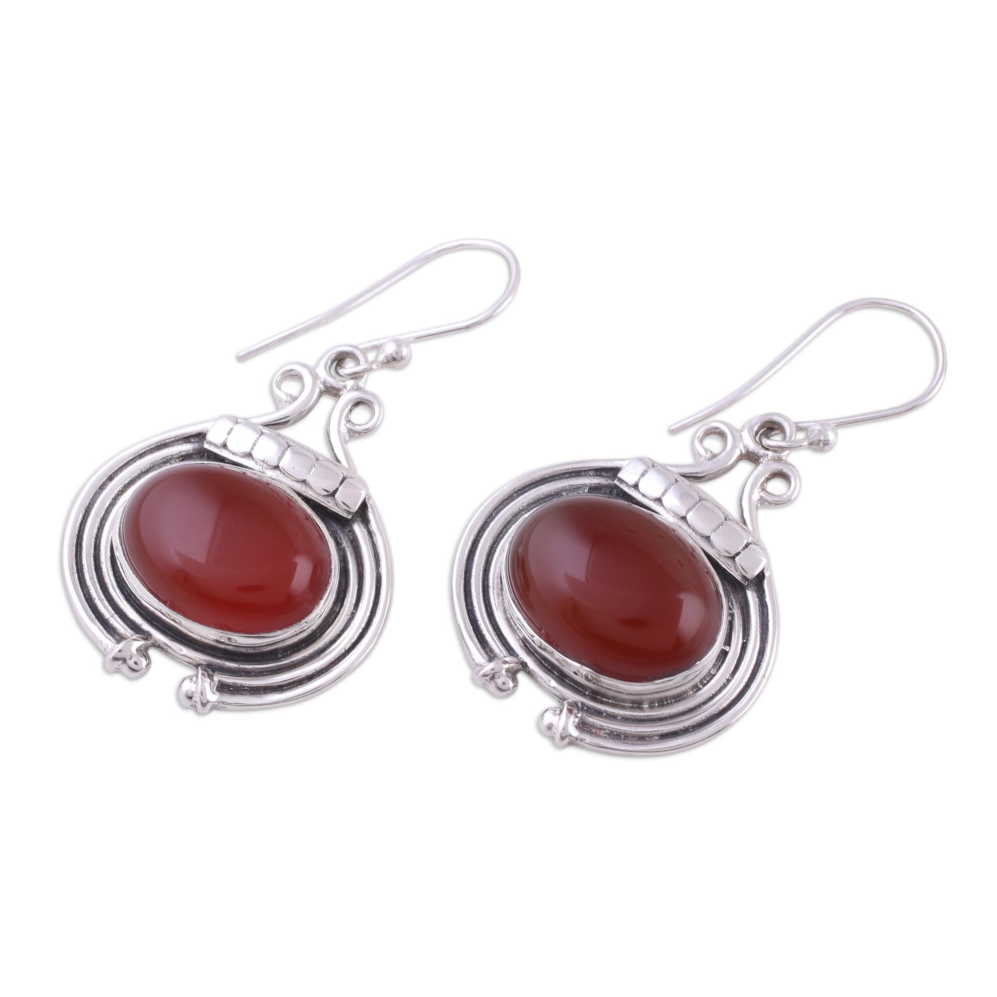 Premium Desire Carnelian Dangle Earrings - Handcrafted Elegance