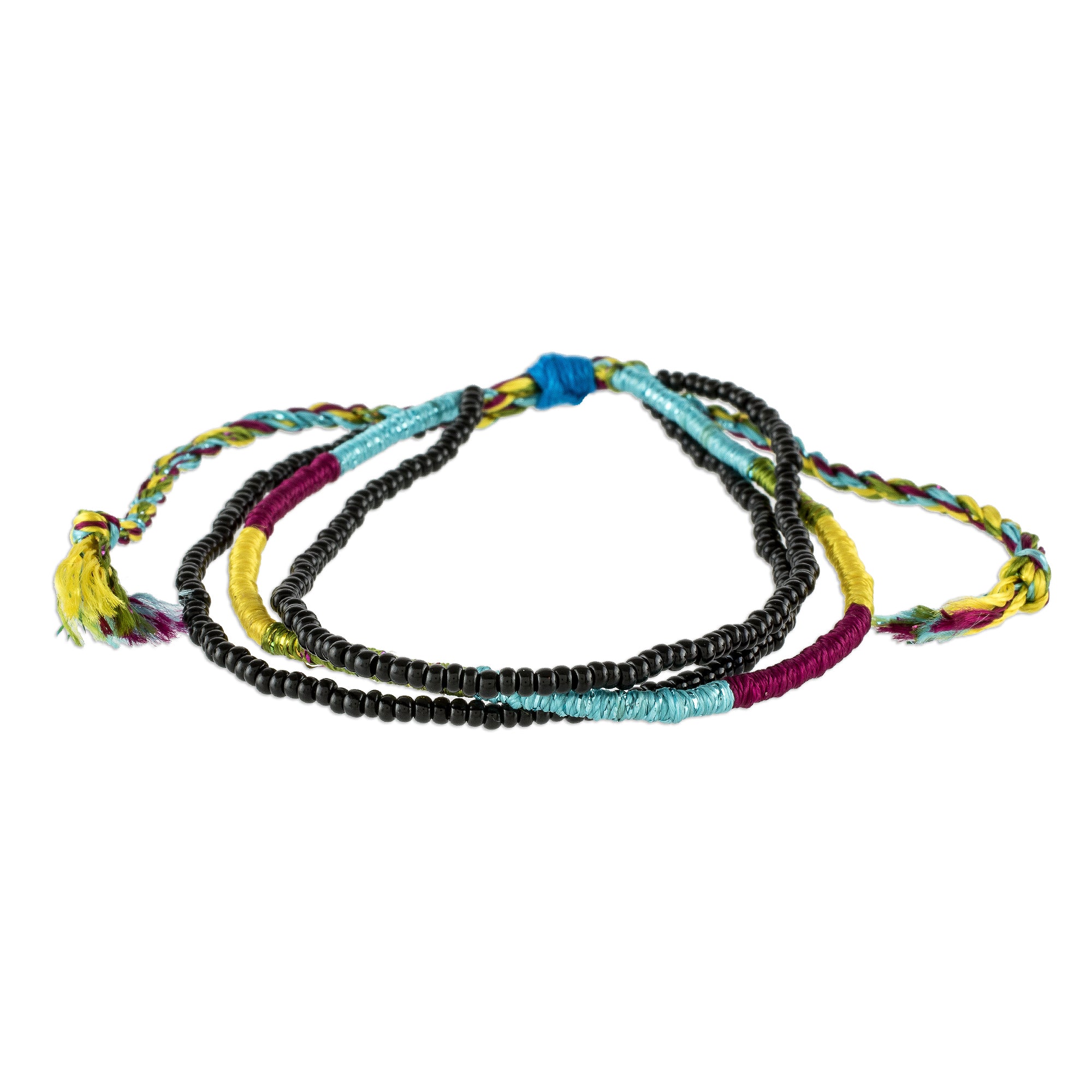 Premium Adjustable Multicolor Beaded Bracelet by Alegria