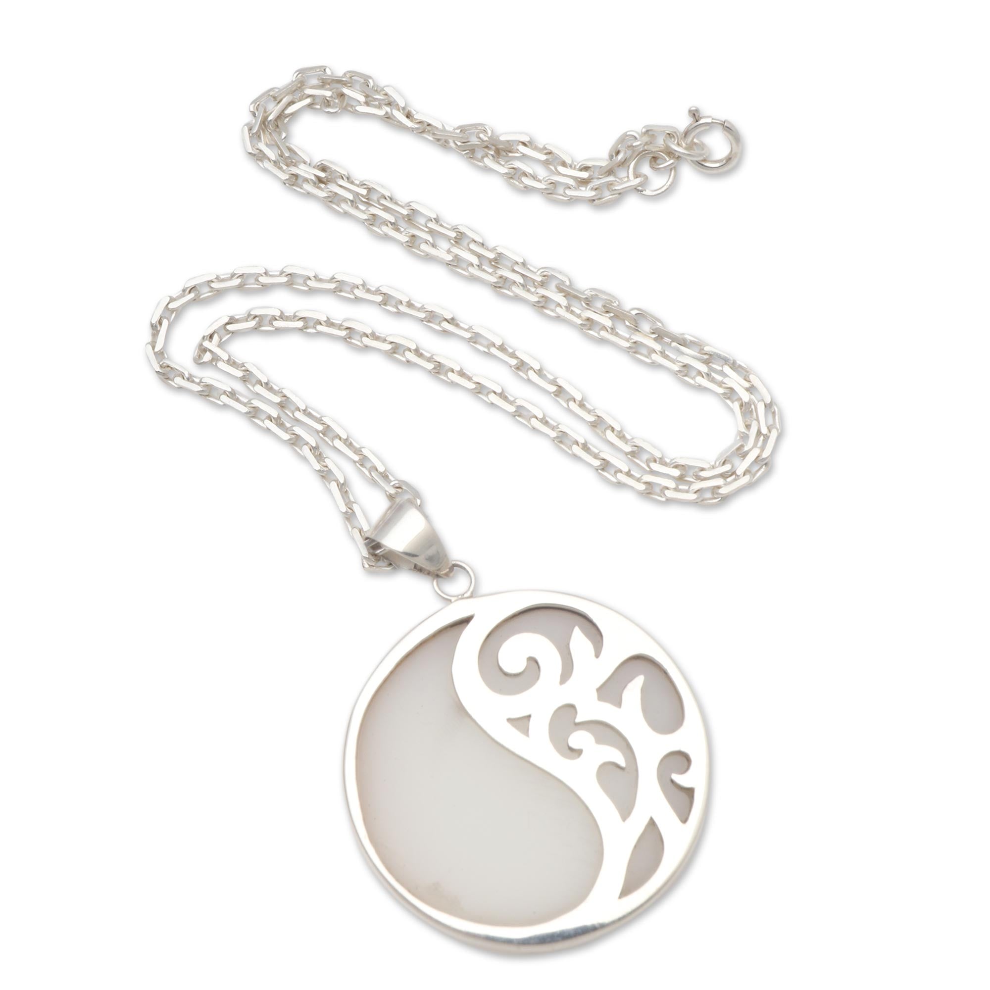 Premium Yin & Yang Sterling Silver Pendant Necklace - Handcrafted in Bali