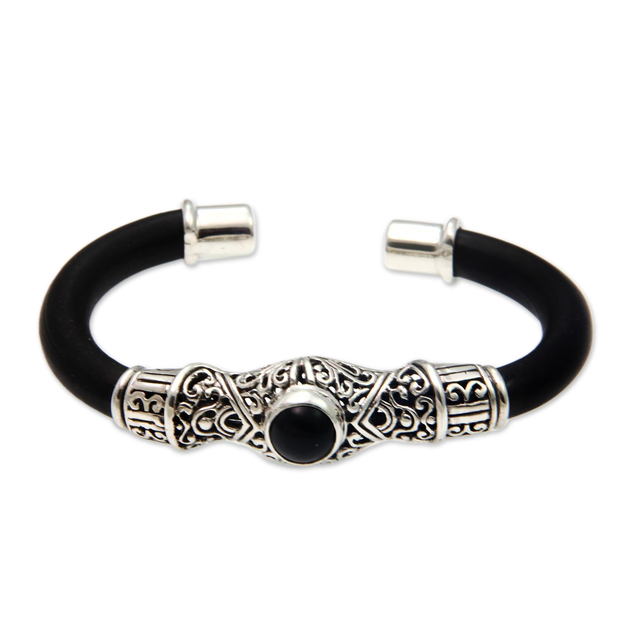 Premium Dark Moon Sterling Silver Cuff Bracelet