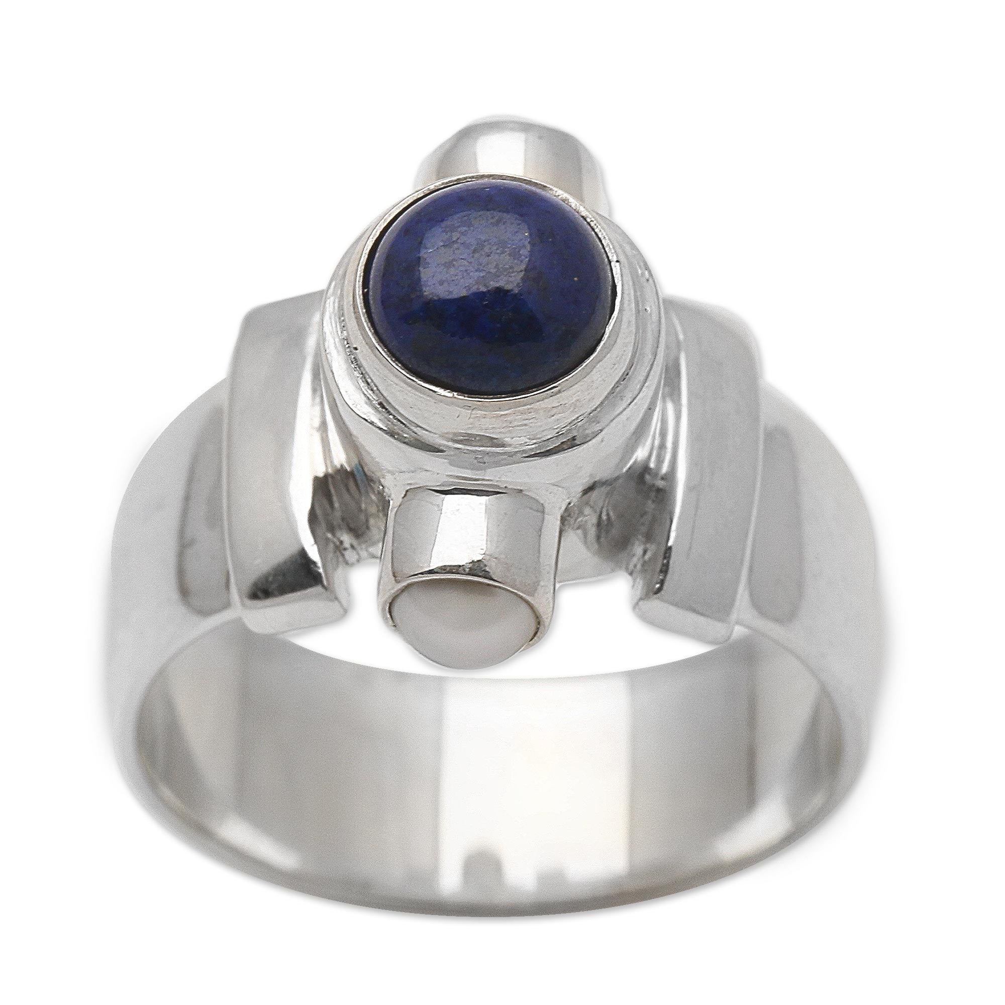 Premium Handcrafted Sterling Silver and Lapis Lazuli Ring by Buana