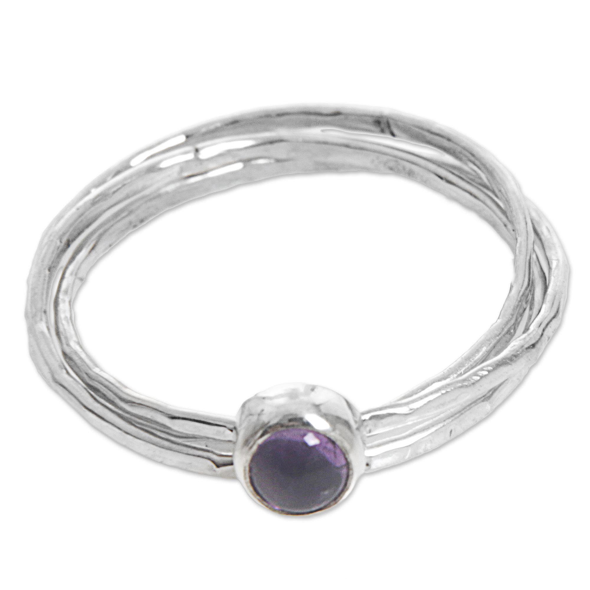 Premium Magical Essence Amethyst Sterling Silver Ring – Handcrafted in Bali