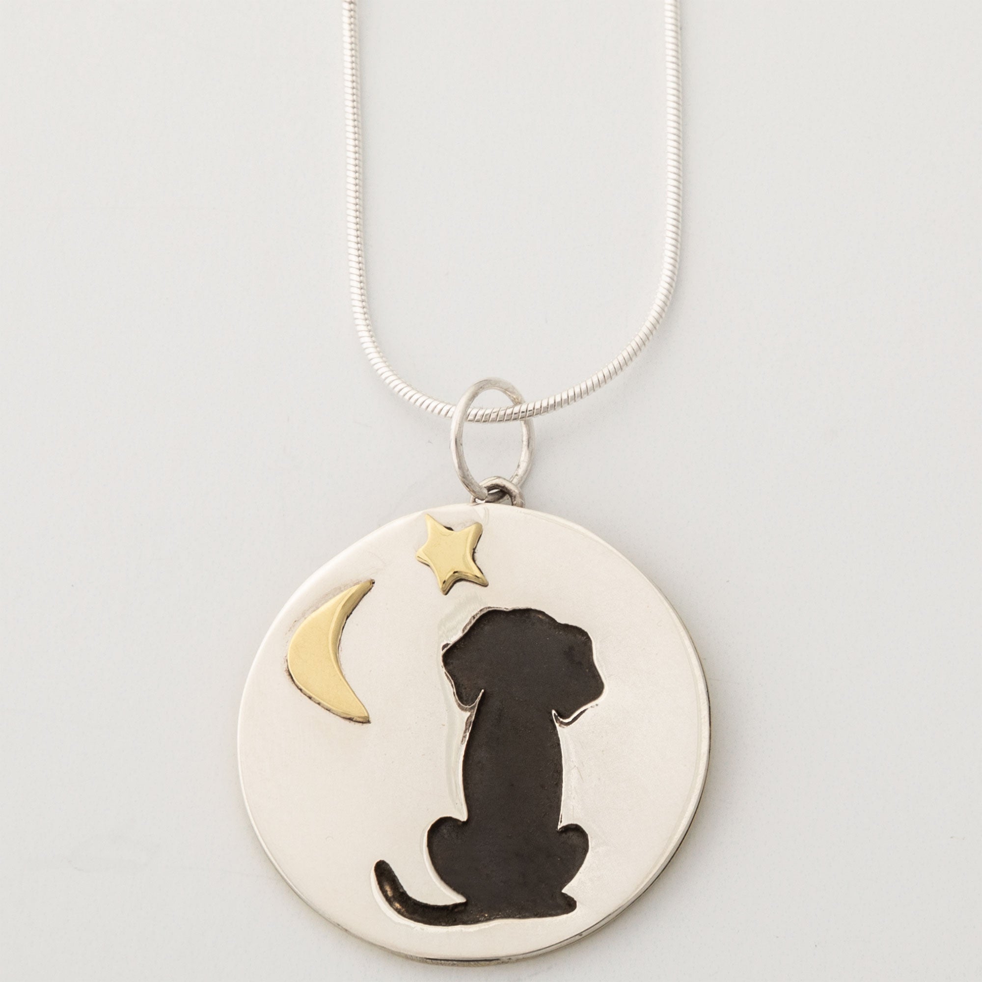 Premium Sterling Silver Moonlight Dog Necklace