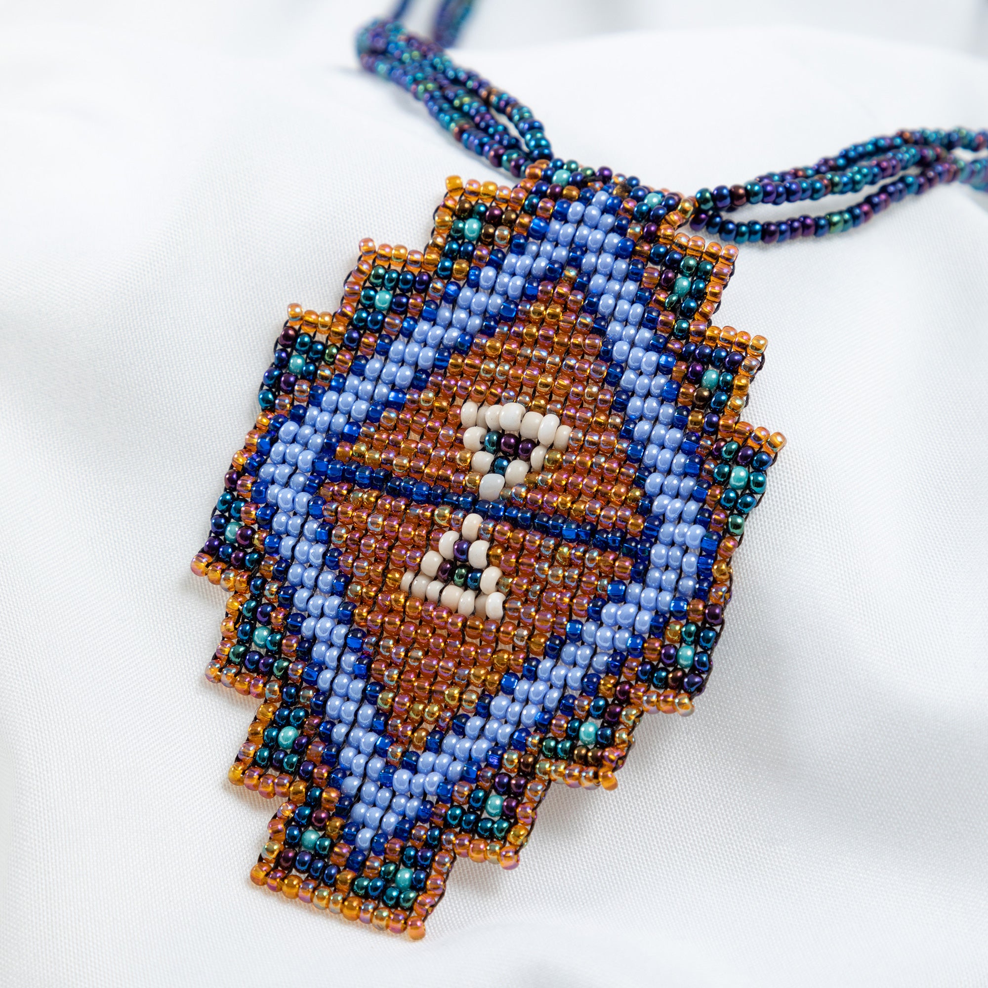 Premium Mayan Pyramid Beaded Necklace - Bold Boho Statement