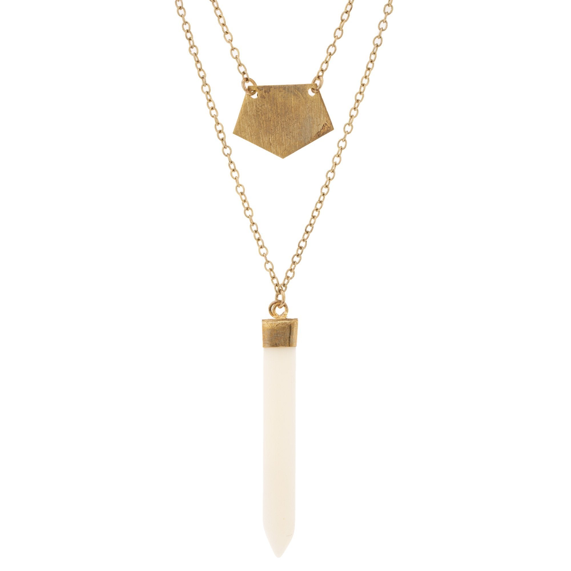 Premium Layered Spike Necklace - Handcrafted Fair-Trade Jewelry