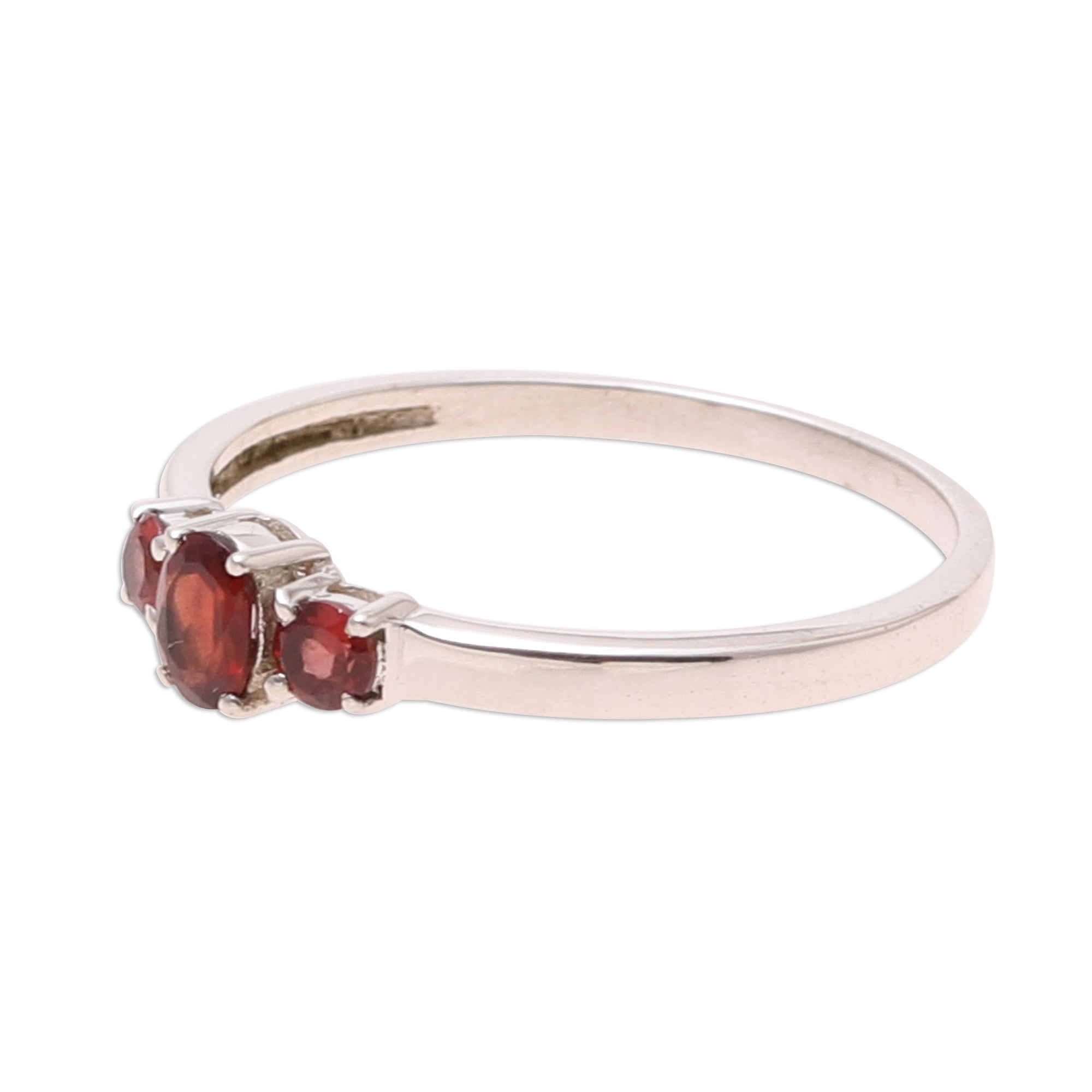 Premium Passion's Glow Garnet Ring - India Birthstone Jewelry for Romance & Style