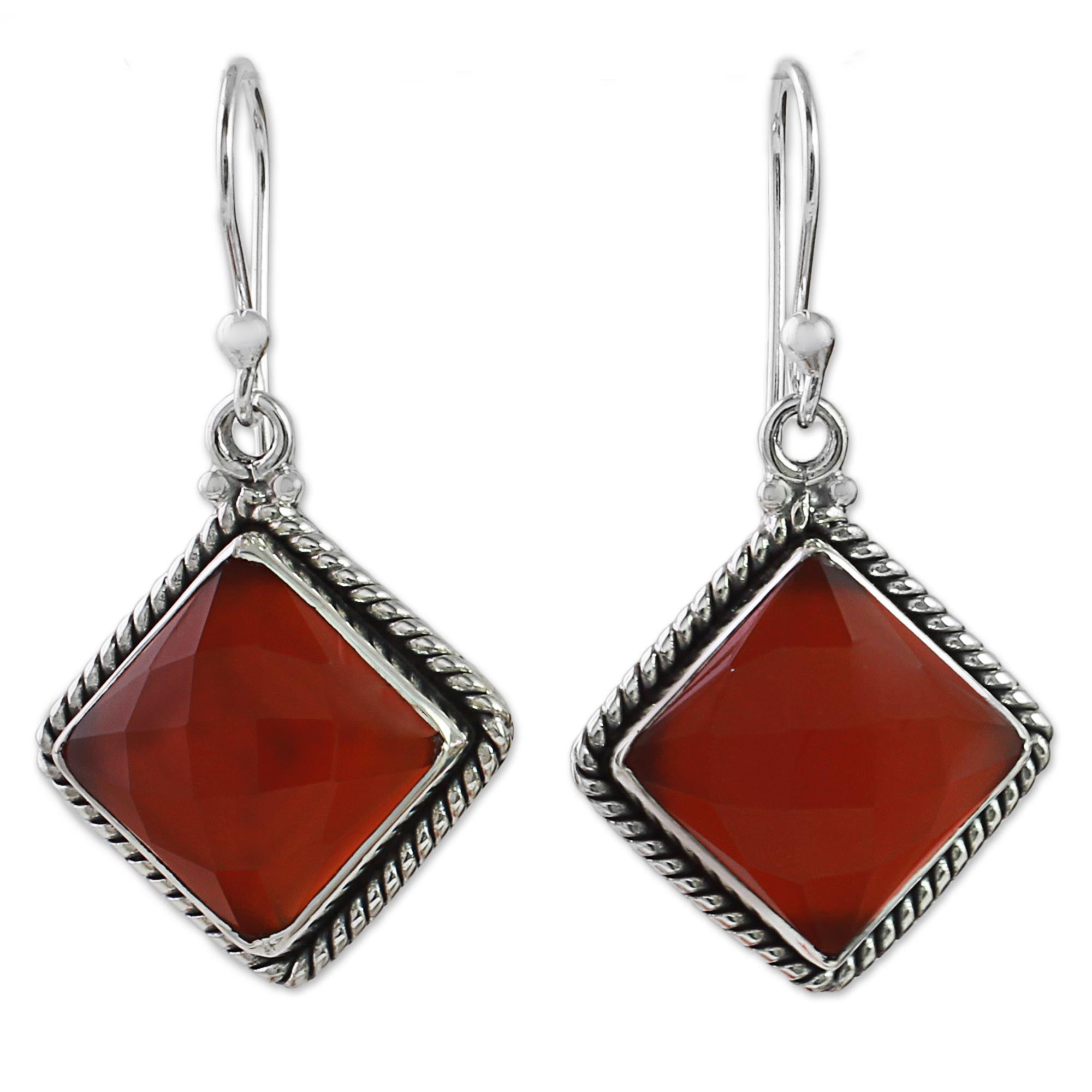 Premium Carnelian Sterling Silver Dangle Earrings – Enhance Your Style