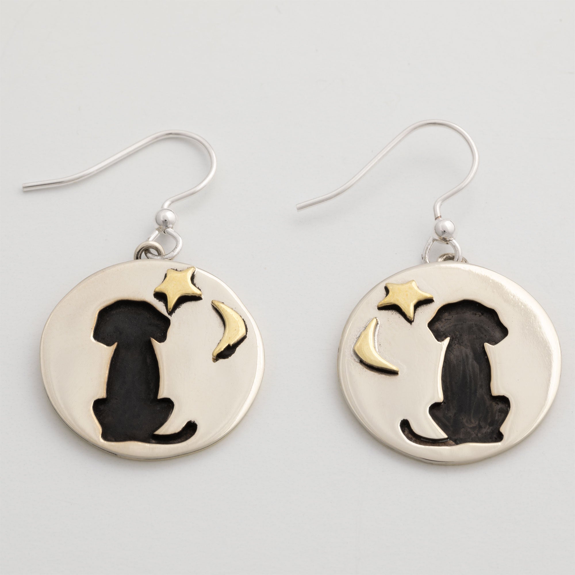 Premium Dog Lover's Moonlight Earrings - Handmade in Mexico