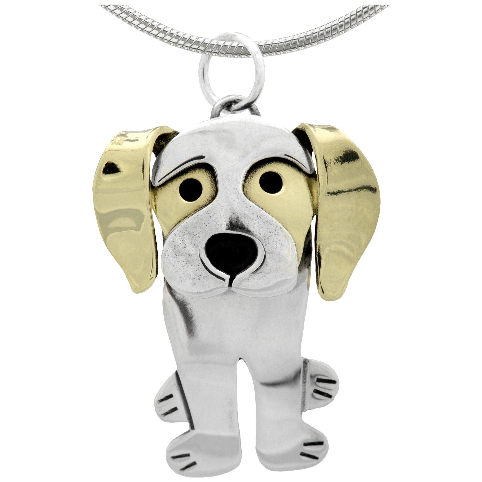 Premium Darling Dog Mixed Metal Necklace - Fair Trade Handmade Jewelry