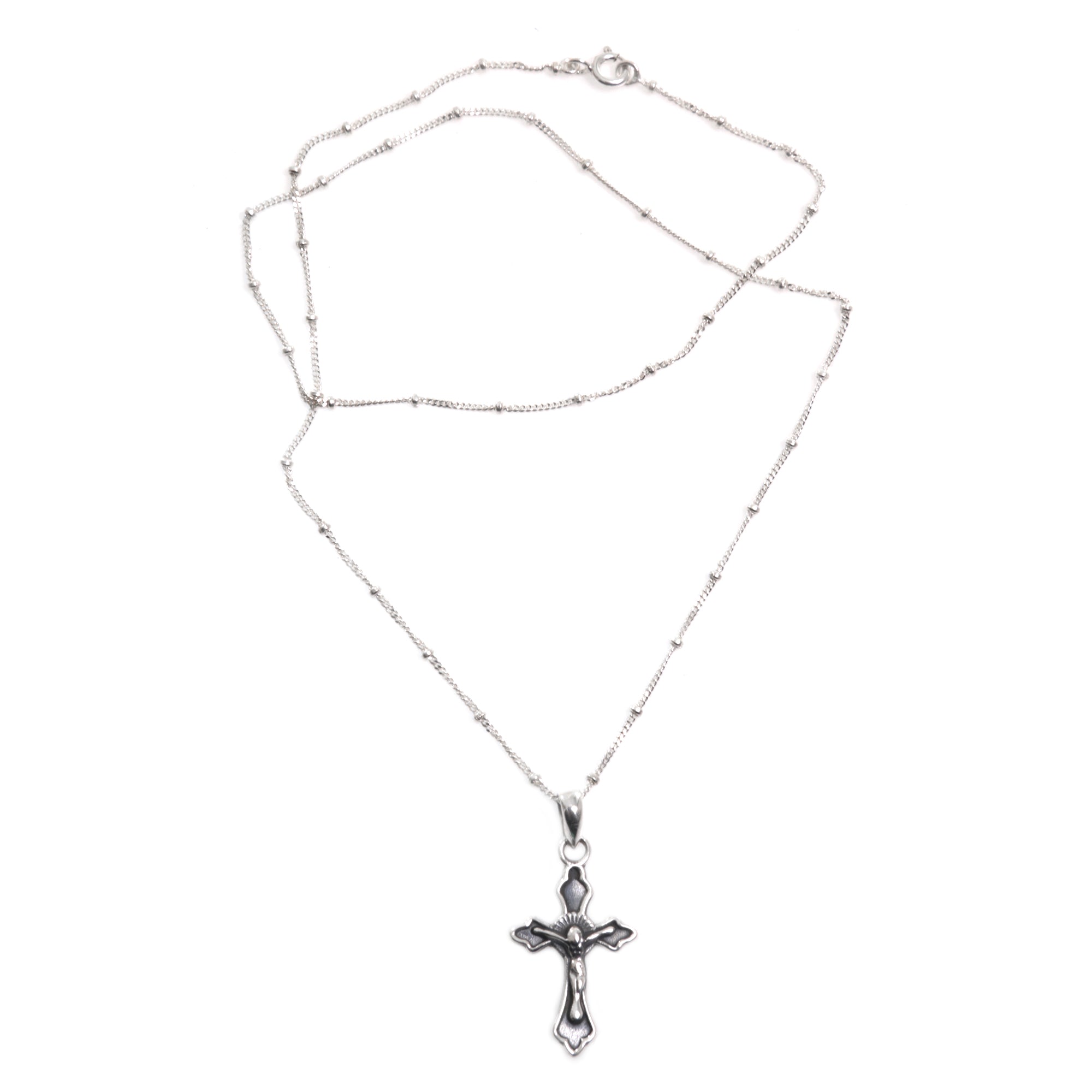 Premium Handmade Sterling Silver Christ on the Cross Necklace