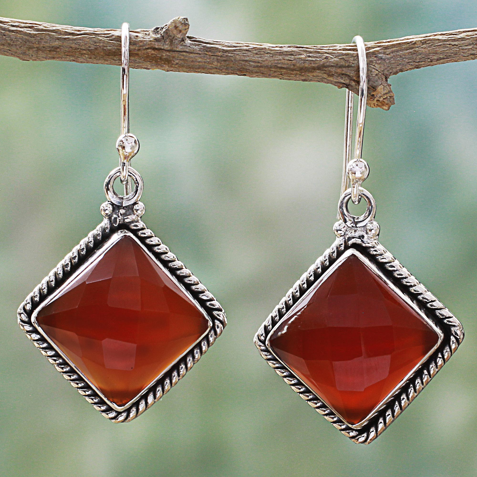 Premium Carnelian Sterling Silver Dangle Earrings – Enhance Your Style