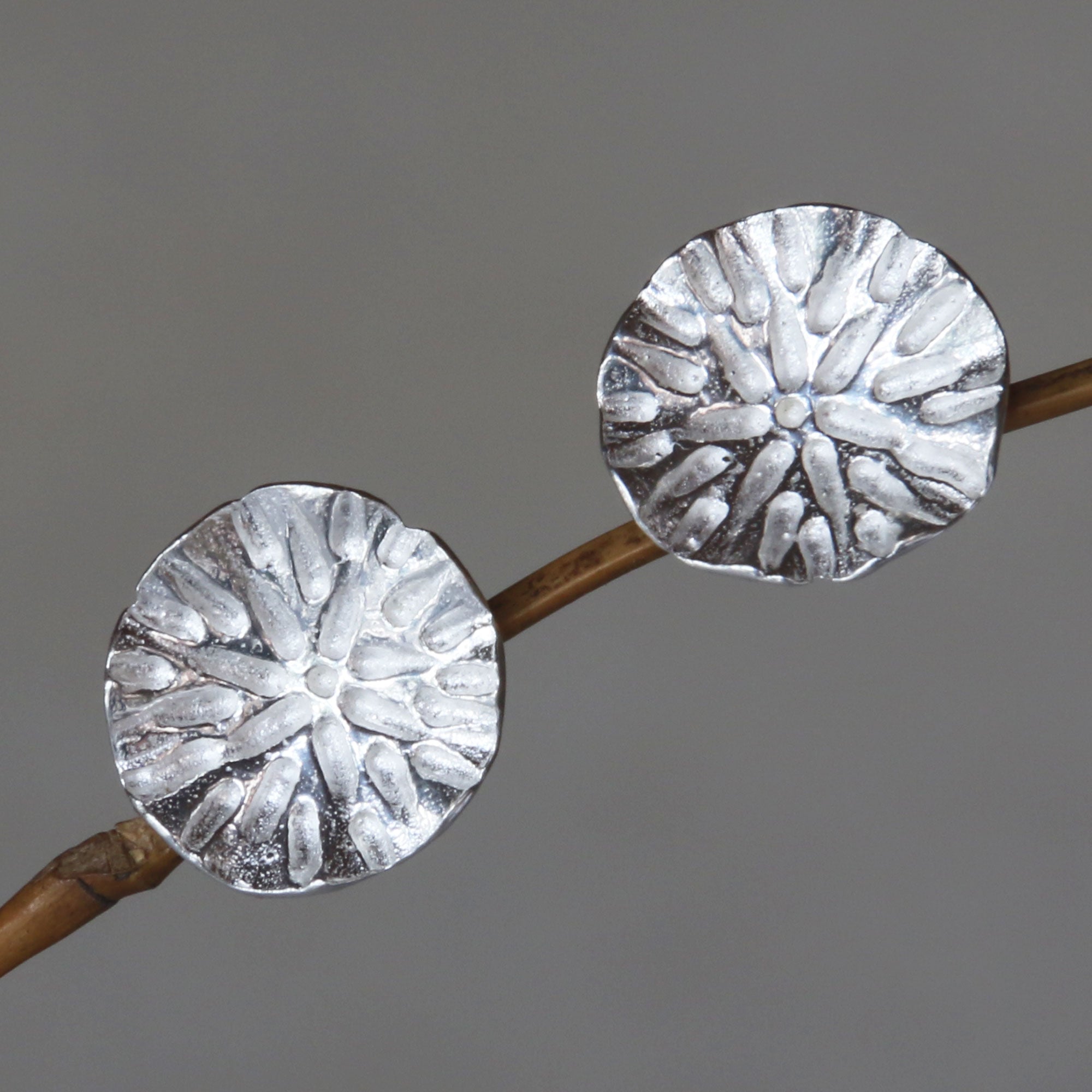 Premium Handcrafted Pennywort Leaf Sterling Silver Earrings