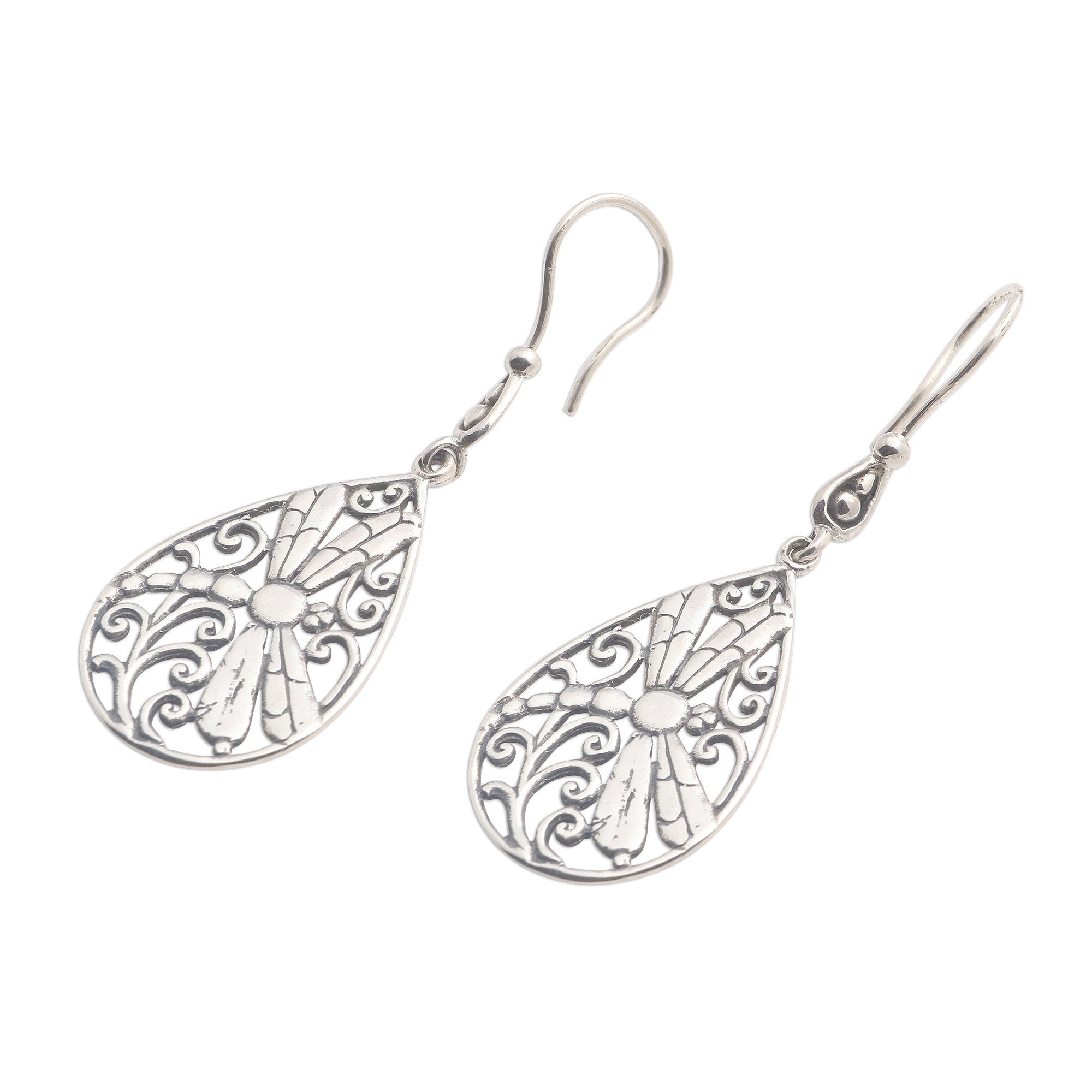 Premium Dragonfly Breeze Sterling Silver Earrings - Handcrafted in Bali