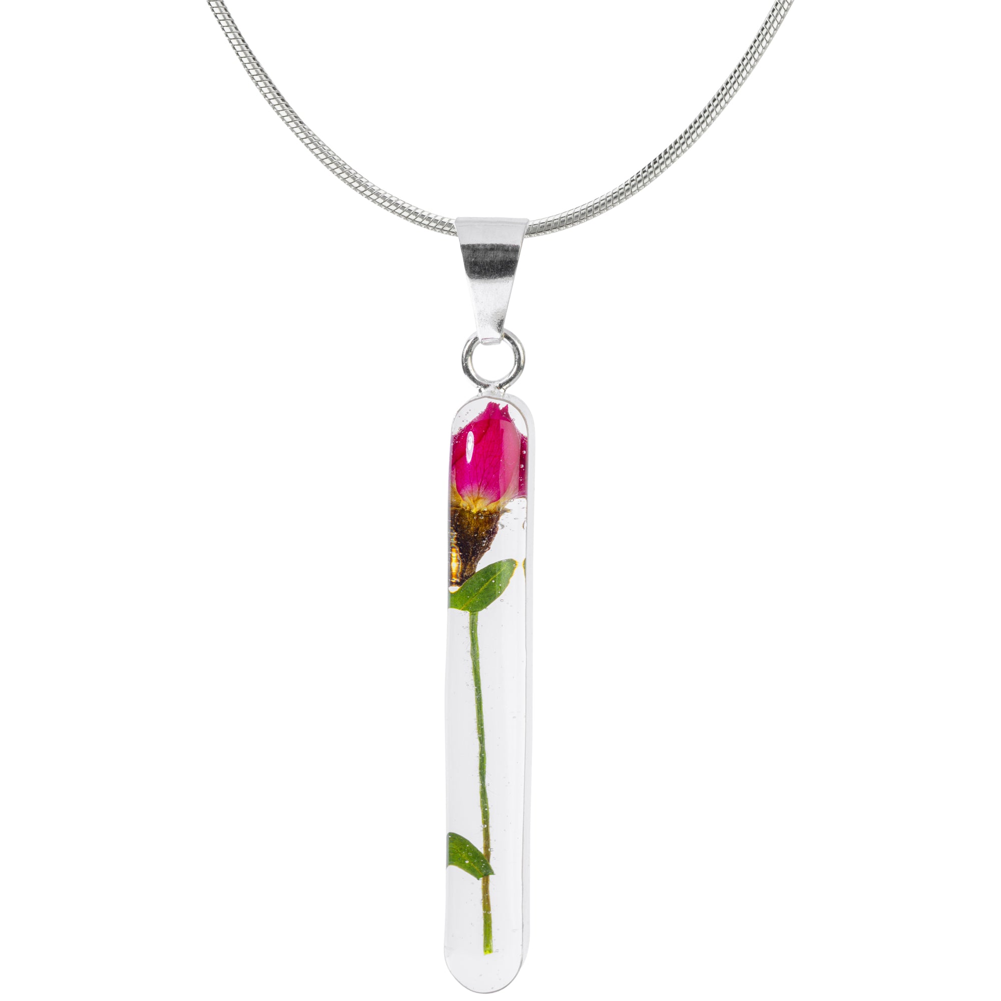 Premium Eternal Rose & Sterling Silver Necklace