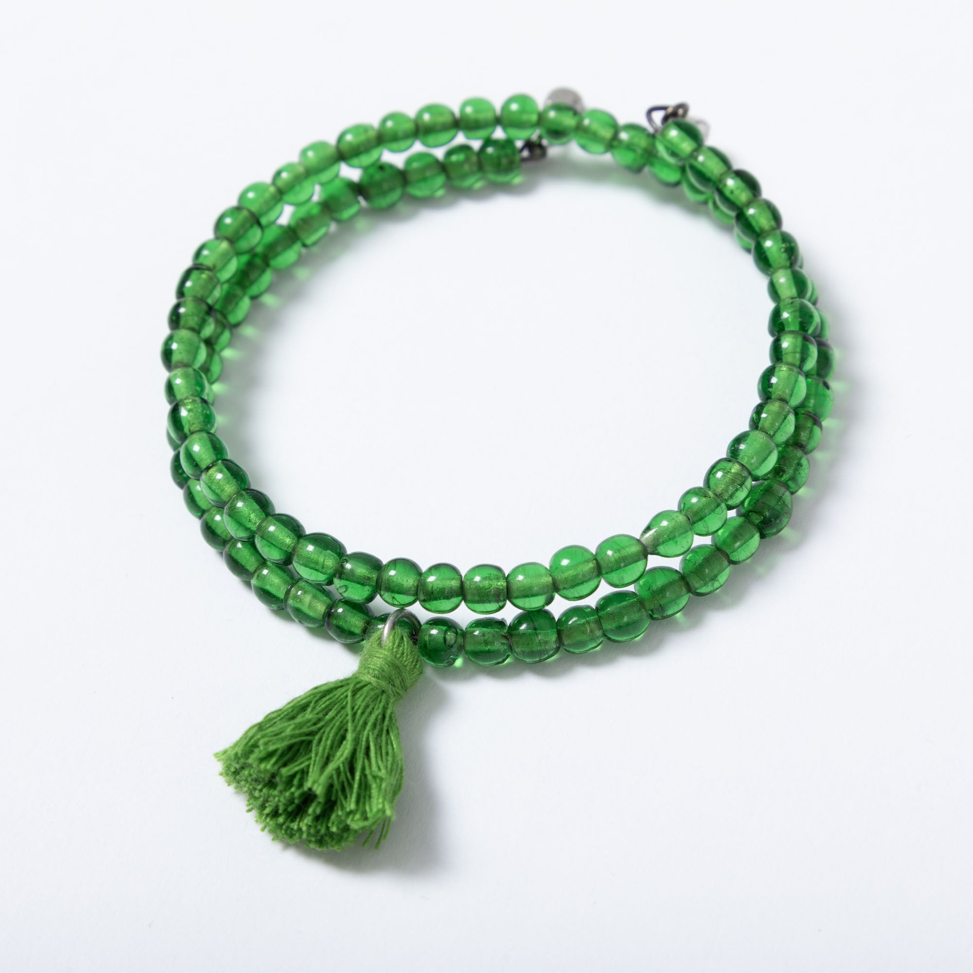 Premium Taj Tassel Glass Bead Bracelet - Bohemian Elegance