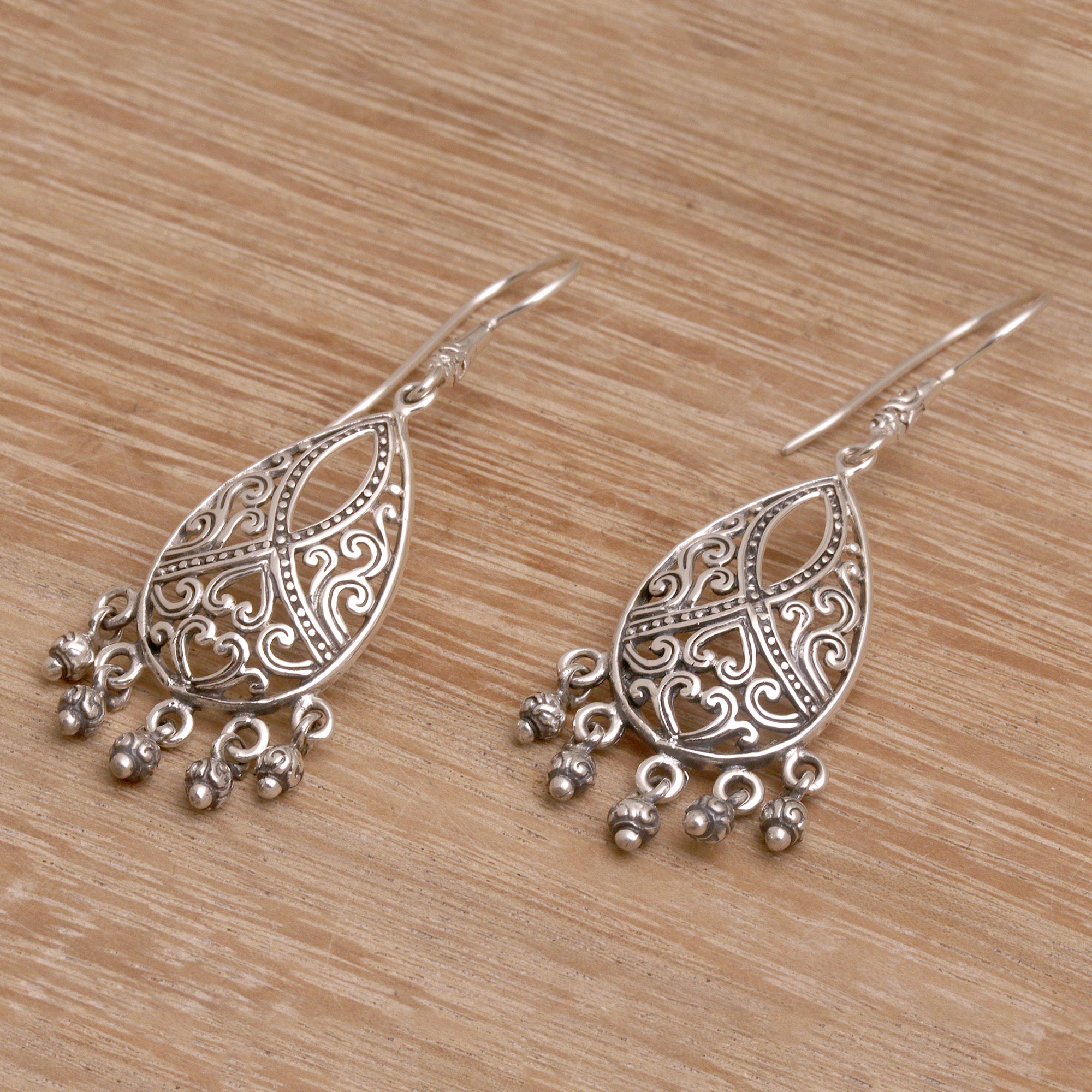 Premium Artisan Handmade 925 Sterling Silver Chandelier Earrings