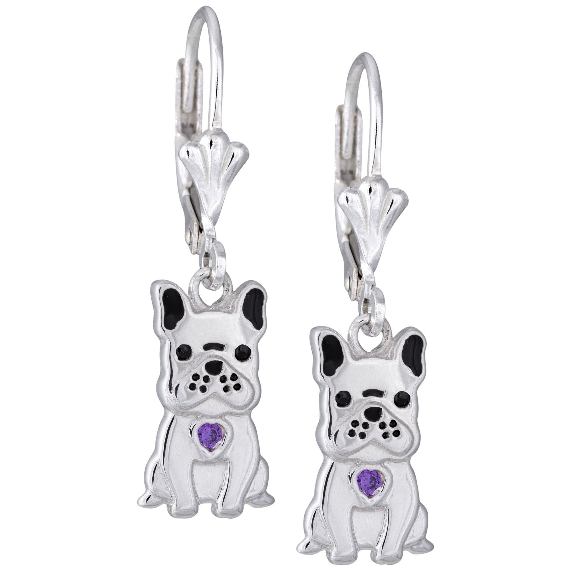 Premium Sterling Silver & Crystal Dog Lover Earrings