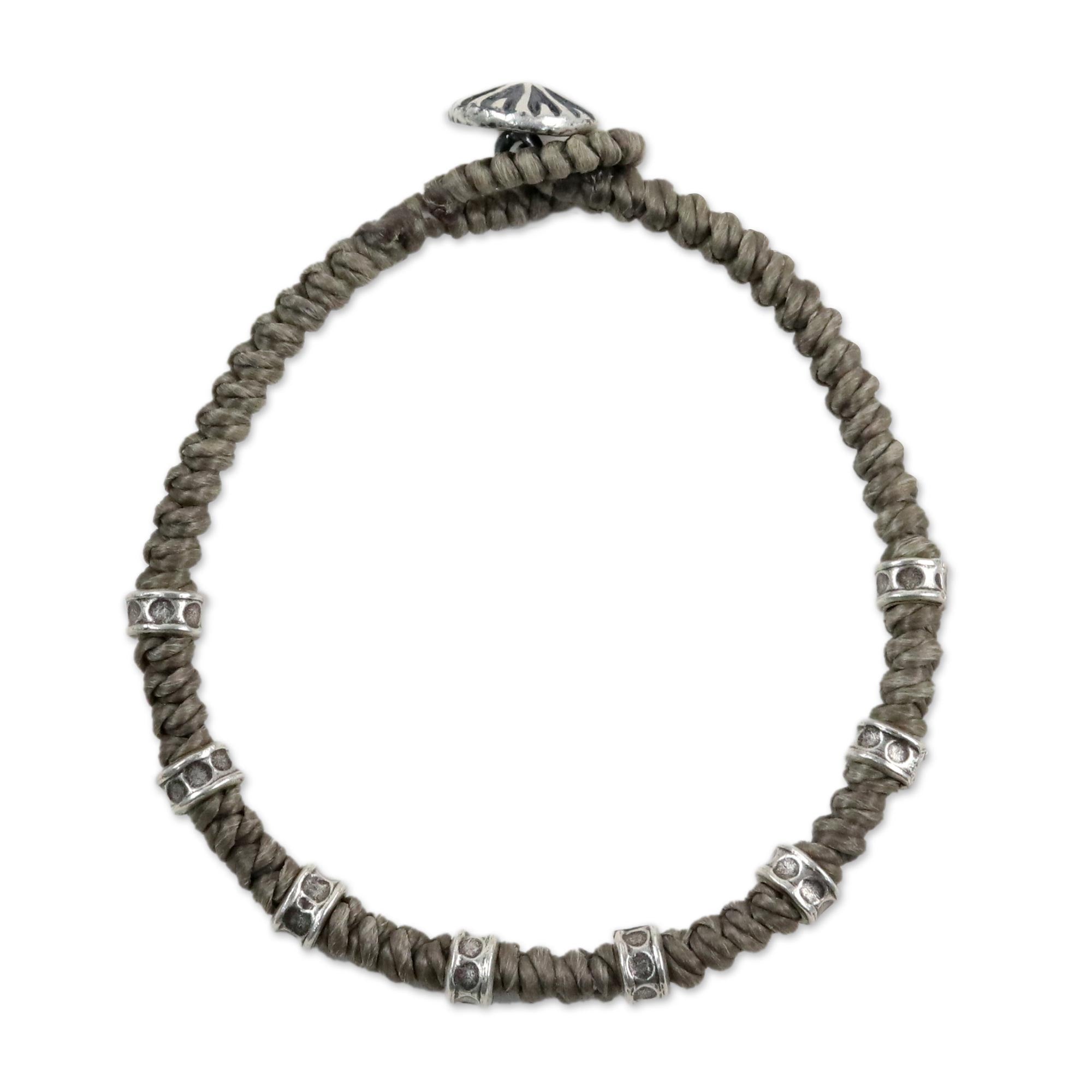 Premium Karen Silver Braided Bracelet - Handcrafted in Thailand