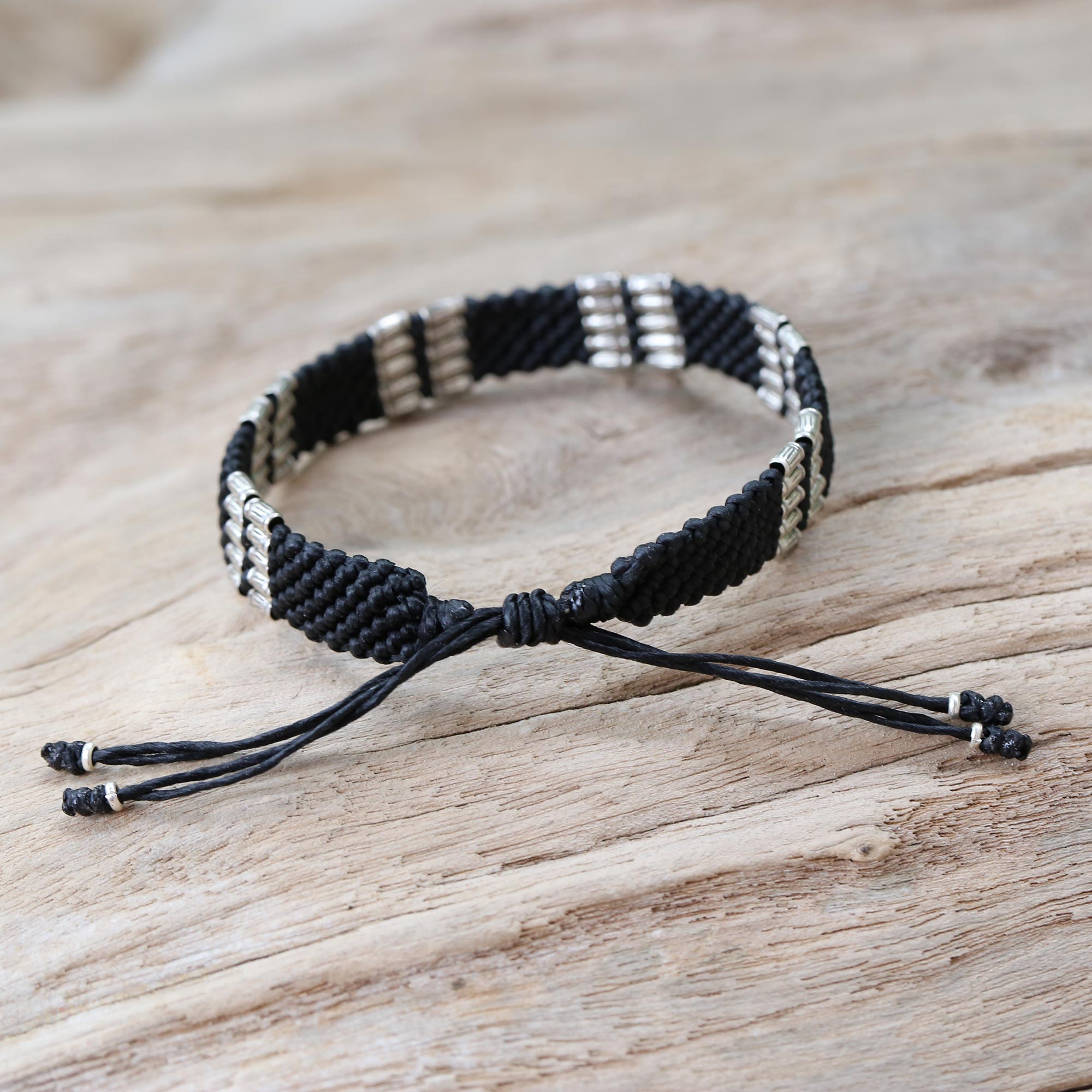 Premium Hill Tribe Silver Rice Bead Bracelet - Handcrafted Elegance