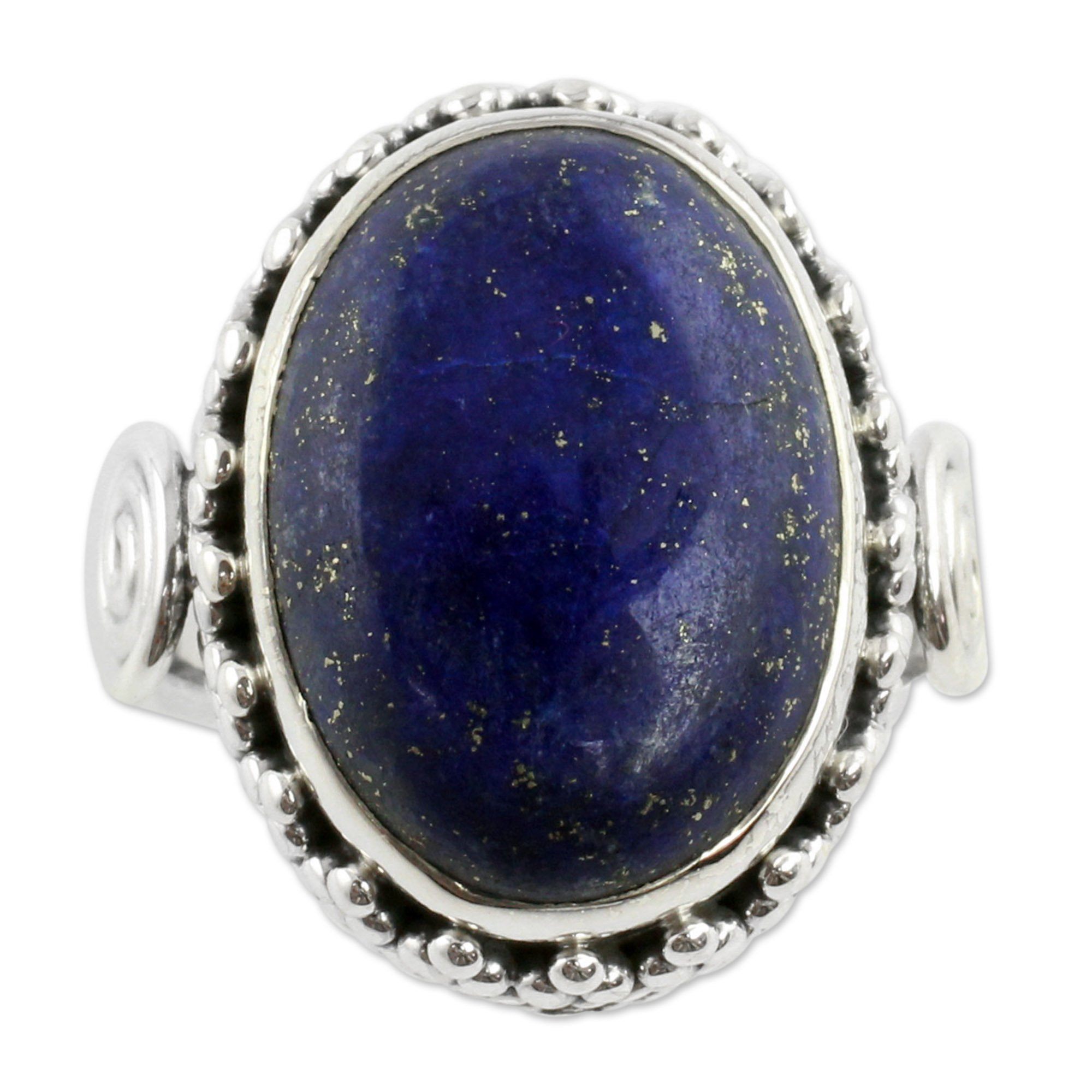 Premium Handcrafted Lapis Lazuli & Sterling Silver Cocktail Ring