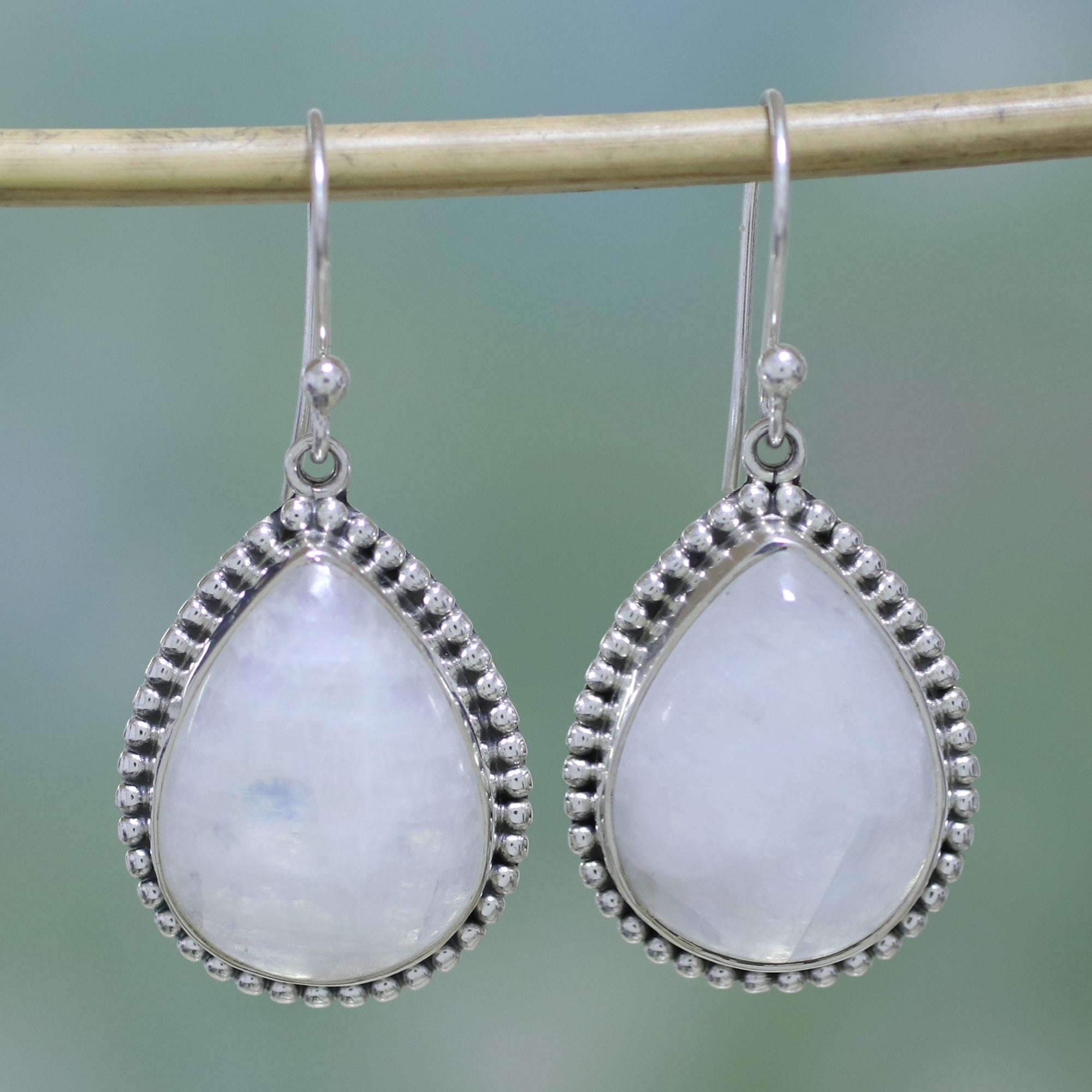 Premium Mystical Charm Rainbow Moonstone Earrings – Handcrafted Sterling Silver Jewelry