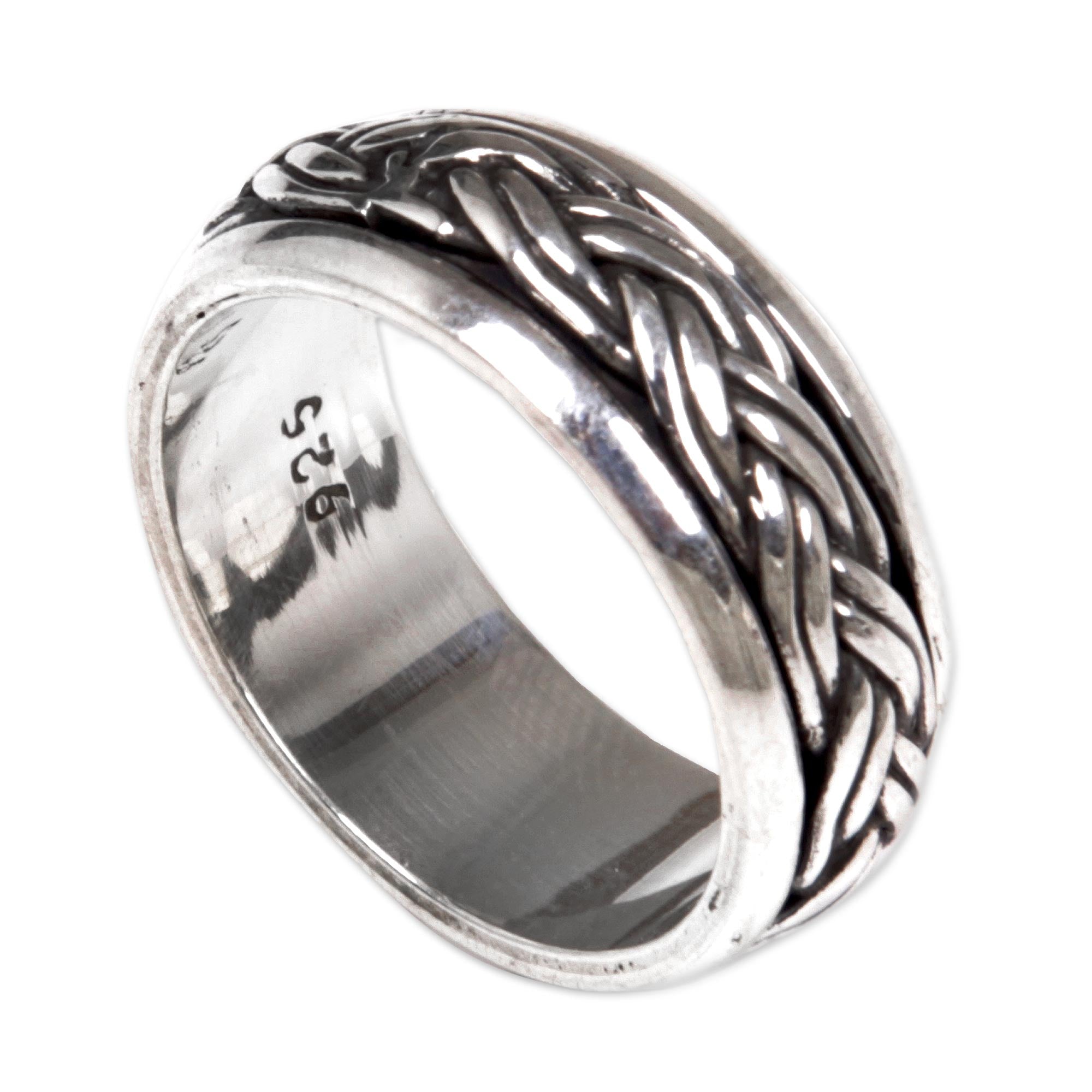 Premium Eternal Bond Silver Meditation Spinner Ring