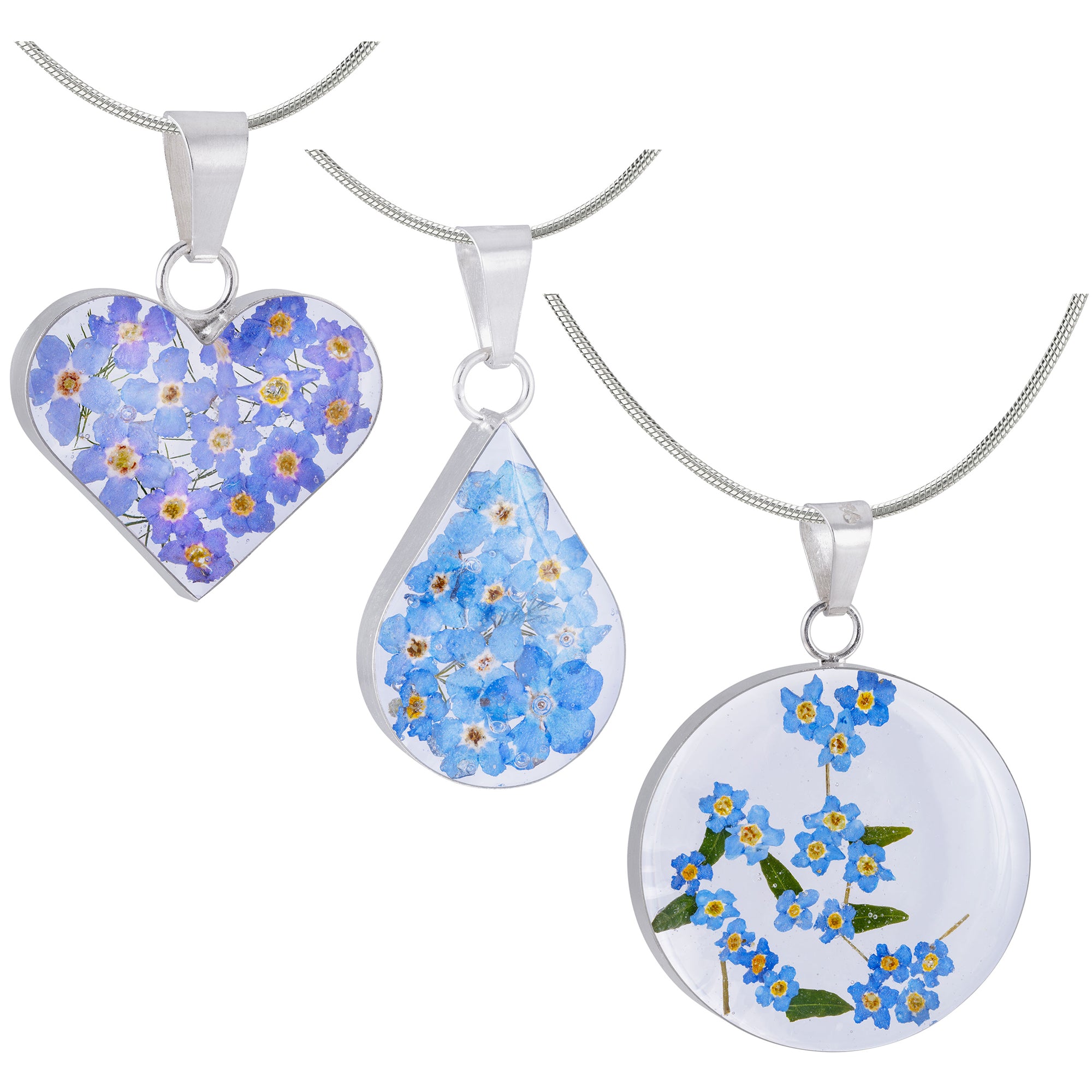 Premium Forget-Me-Not Sterling Silver Necklace - Ultimate Love Keepsake