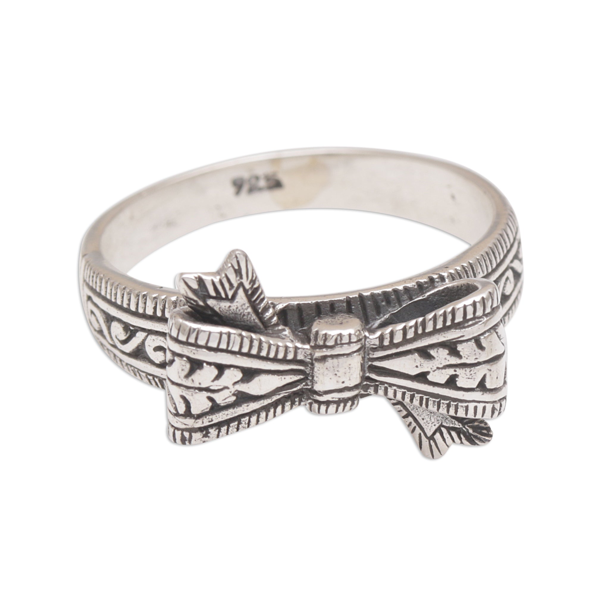 Premium Celuk Bow Sterling Silver Cocktail Ring - Handcrafted Elegance