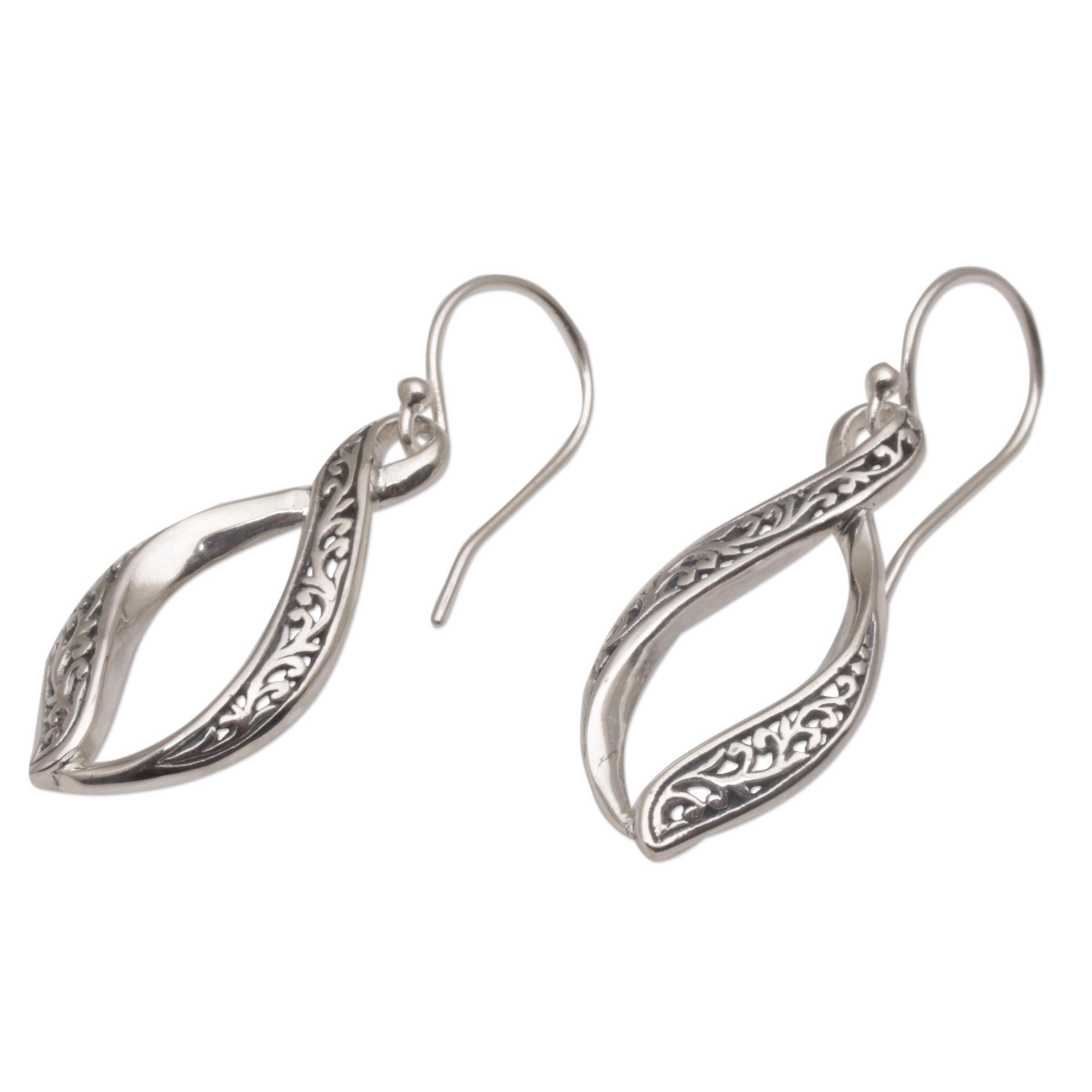 Premium Wind Dance Sterling Silver Dangle Earrings – Handcrafted Elegance