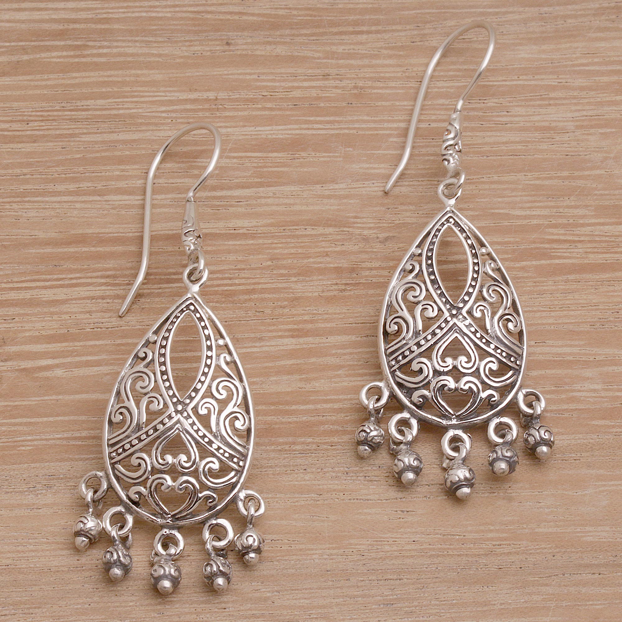 Premium Artisan Handmade 925 Sterling Silver Chandelier Earrings